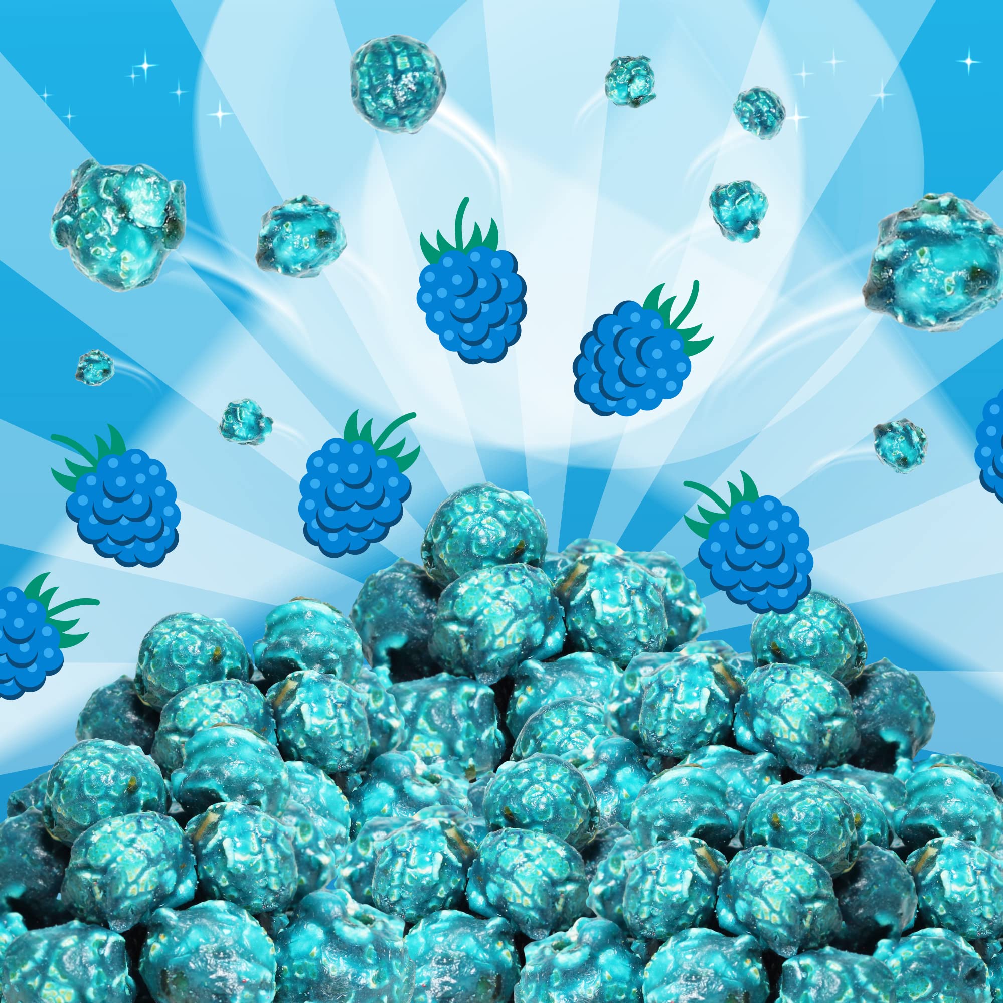 Gourmet Blue Raspberry Flavored Popcorn - 5 lbs Bulk Bag | Air Popped, Gluten Free, Vegan & Kosher Snack | Perfect for Birthday Parties, Movie Nights & Events | Fruity Blue Candy Confetti Style Popcorn by It's Delish