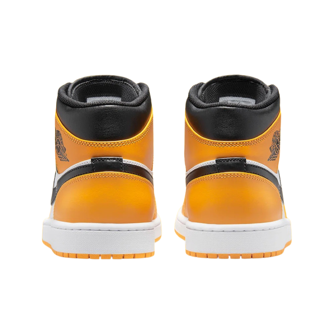 Air Jordan 1 Mid Sneakers - Yellow Toe, Black & White Basketball Shoes for Men | Casual Wear & Street Style Fashion