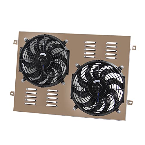 ECMRAD Aluminum Radiator Shroud with Dual 12