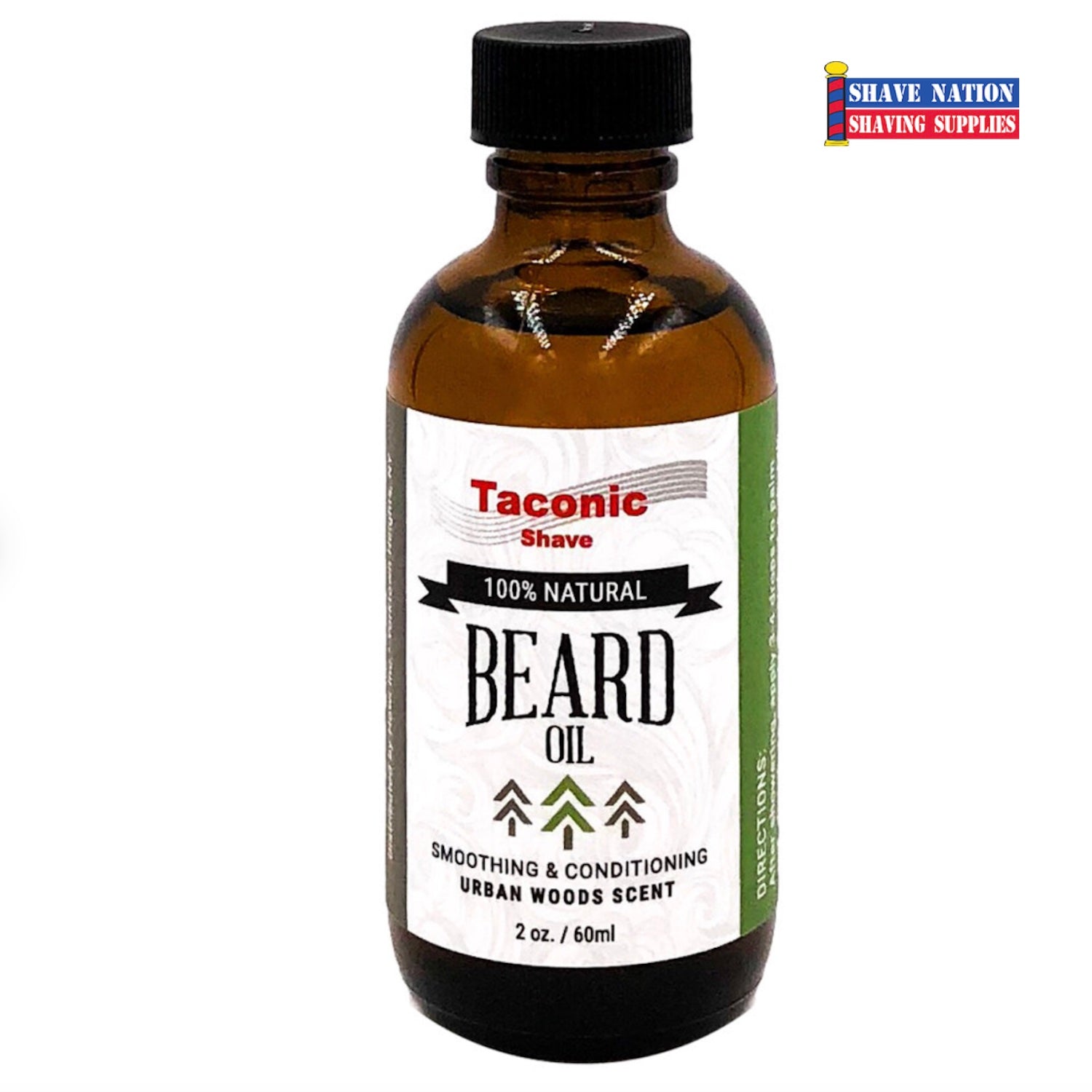 Taconic Urban Woods Beard Oil - 100% Natural & Organic Beard Care for Men - Softens, Conditions & Promotes Growth - Perfect for Daily Grooming & Styling