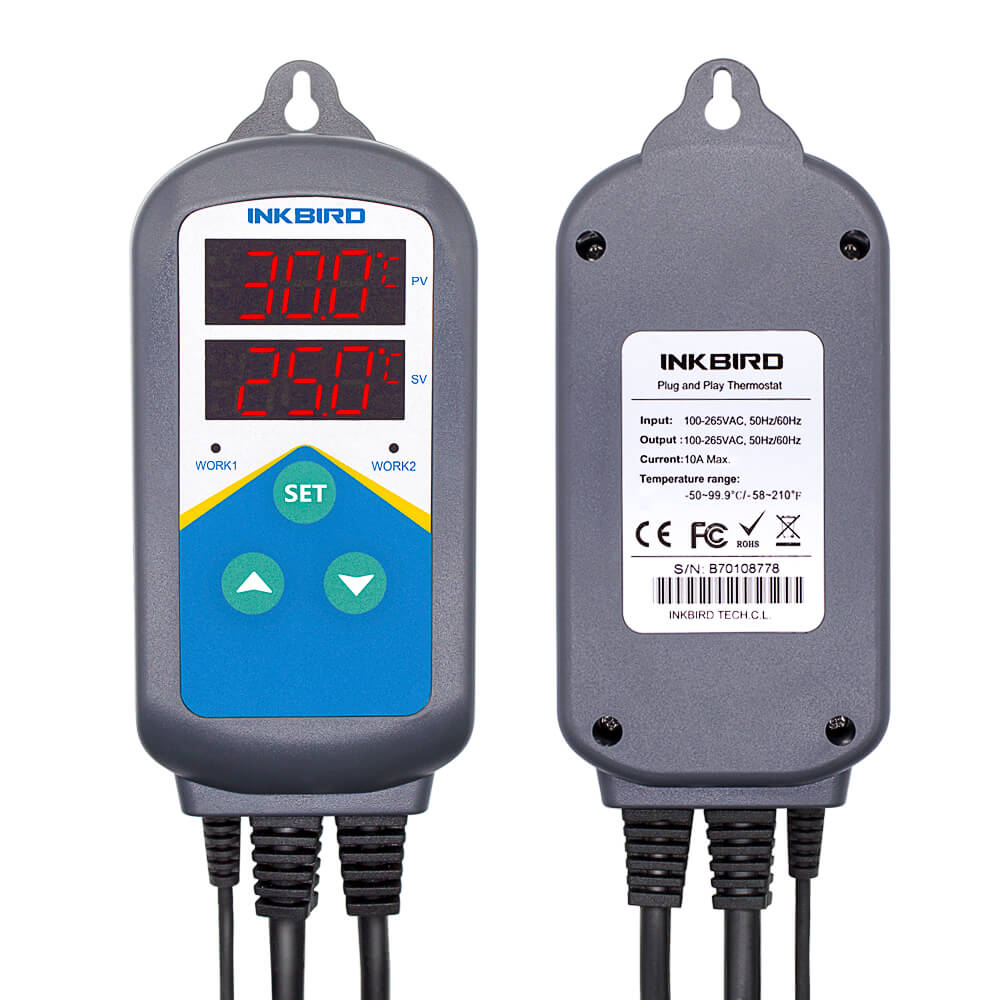 ITC 306T Digital Aquarium Heater Thermostat with Waterproof Probe - Precise Temperature Control for Fish Tanks, Reptile Terrariums & Hydroponics Systems