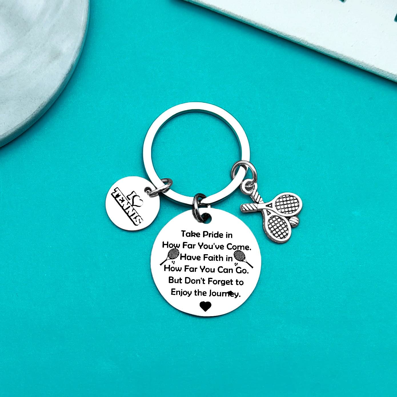 Xiahuyu Tennis Keychain - Perfect Gift for Tennis Lovers, Players, Coaches & Teams | Great for Tennis Tournaments, Team Events & Player Appreciation Gifts