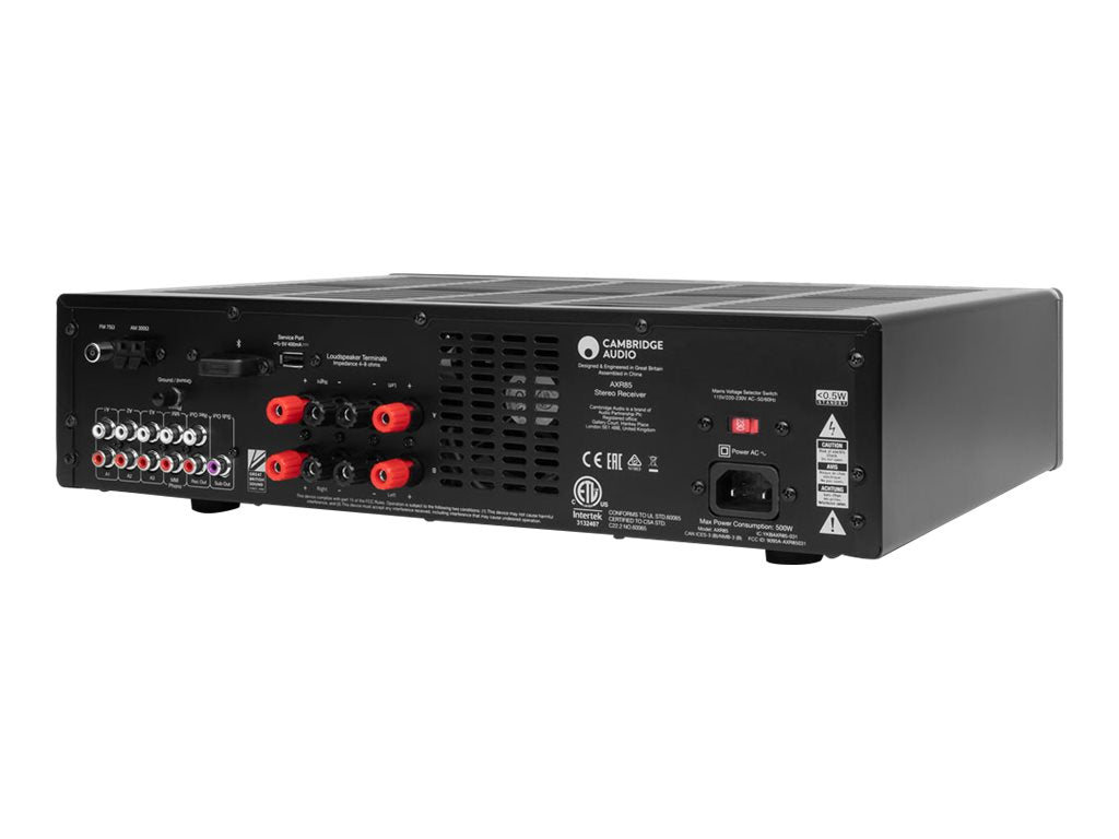 Cambridge Audio AXR85 Stereo Receiver - High-Fidelity Audio Amplifier for Home Theater & Music Listening | Perfect for Vinyl, CD, Streaming & Turntables