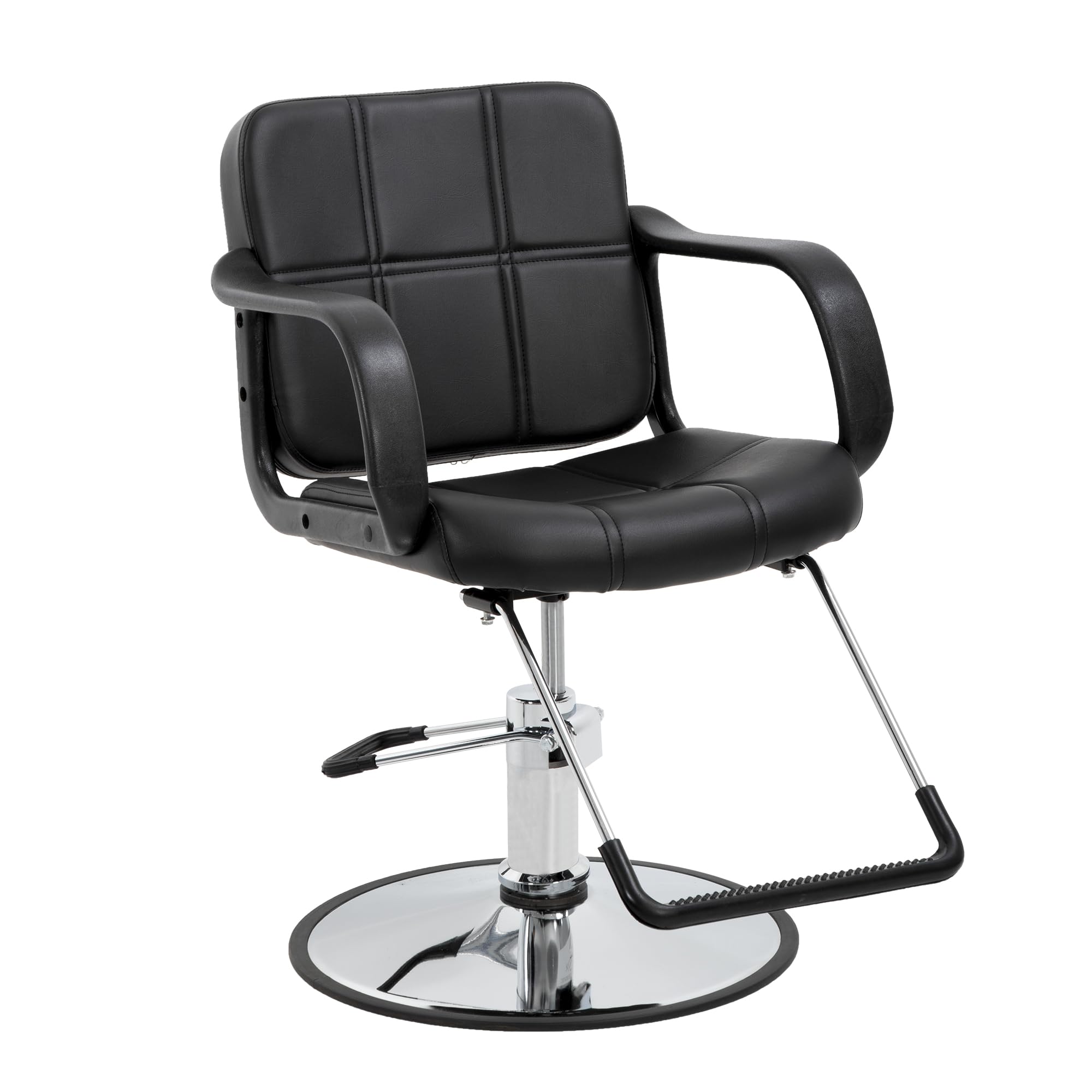 Premium Hydraulic Barber Chair - 360° Swivel & Reclining Salon Chair for Professional Hair Stylists | Heavy-Duty Beauty Salon Equipment in Black | Perfect for Barber Shops, Hair Salons & Styling Studios
