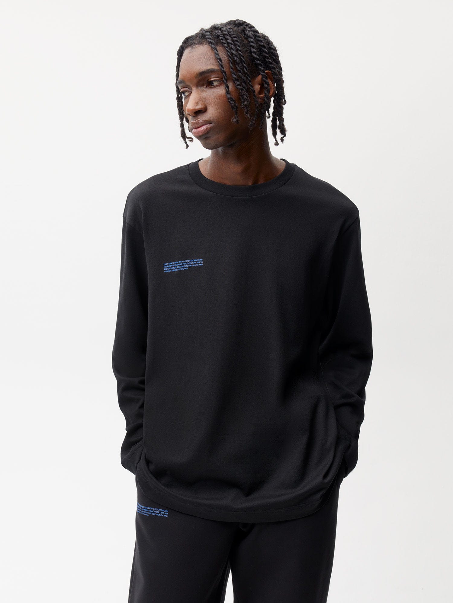 Men's Convertible Cotton Long Sleeve T-Shirt - Black | Comfortable Casual & Outdoor Wear for Hiking, Travel & Everyday Use