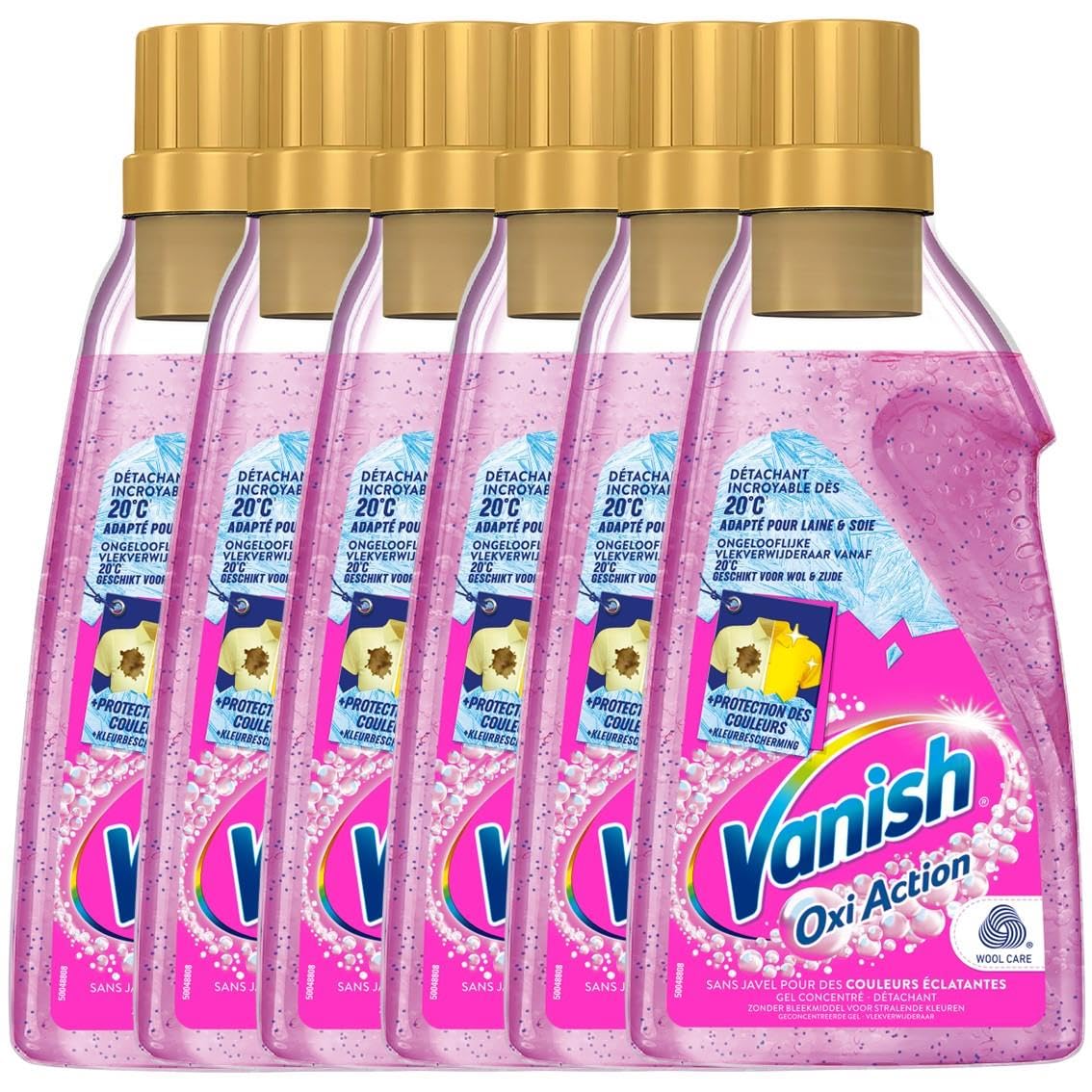 Vanish Oxi Action Stain Remover Gel - 6 Pack (1.5L Each) | Powerful Laundry Detergent for Tough Stains | Perfect for Clothes, Carpets & Upholstery