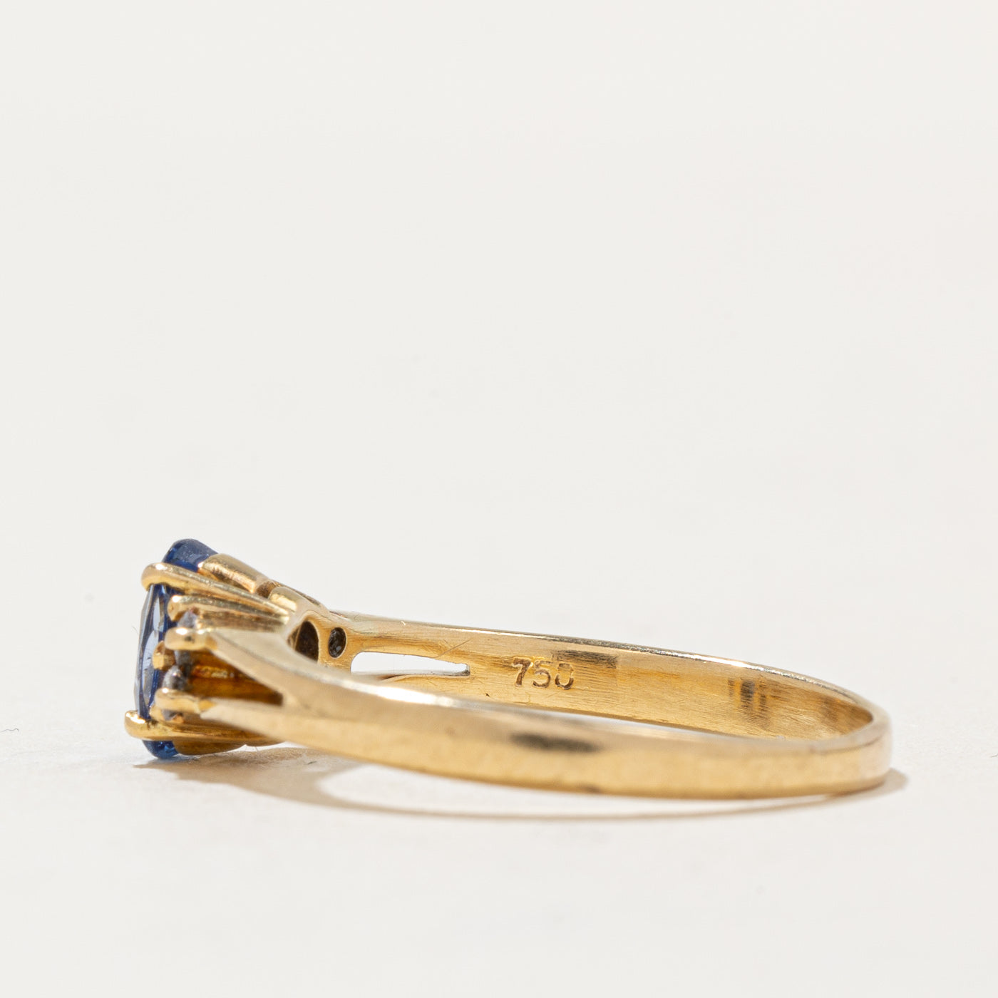 Exquisite 0.66ct Sapphire & 0.04ct Diamond Cocktail Ring - Size 6 | Elegant Statement Jewelry for Evening Parties, Weddings & Special Occasions