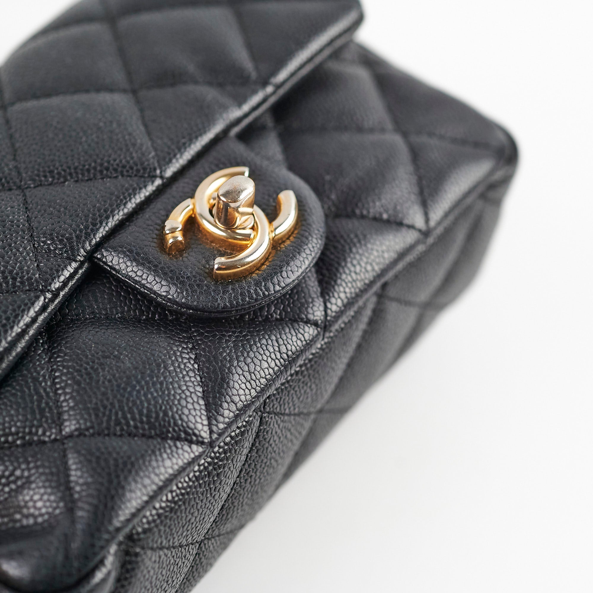 Chanel 23P Seasonal Caviar Mini Flap Bag Black with Microchip - Luxury Crossbody Purse for Women, Perfect for Parties, Dating & Everyday Use