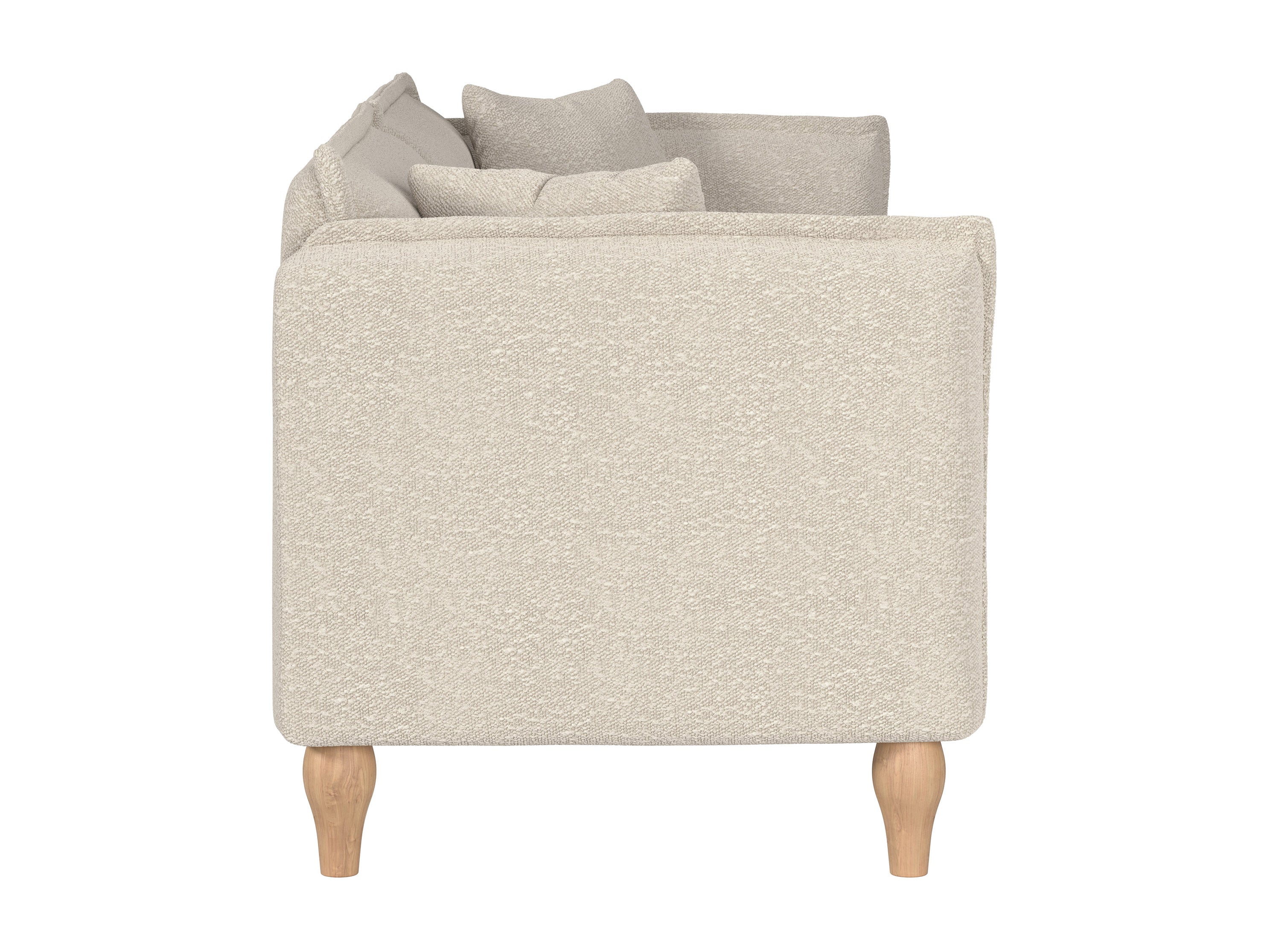 Luxury Cream Boucle Sofa - Modern Upholstered Living Room Couch for Home & Office Comfort | Perfect for Small Spaces, Apartments & Cozy Lounging