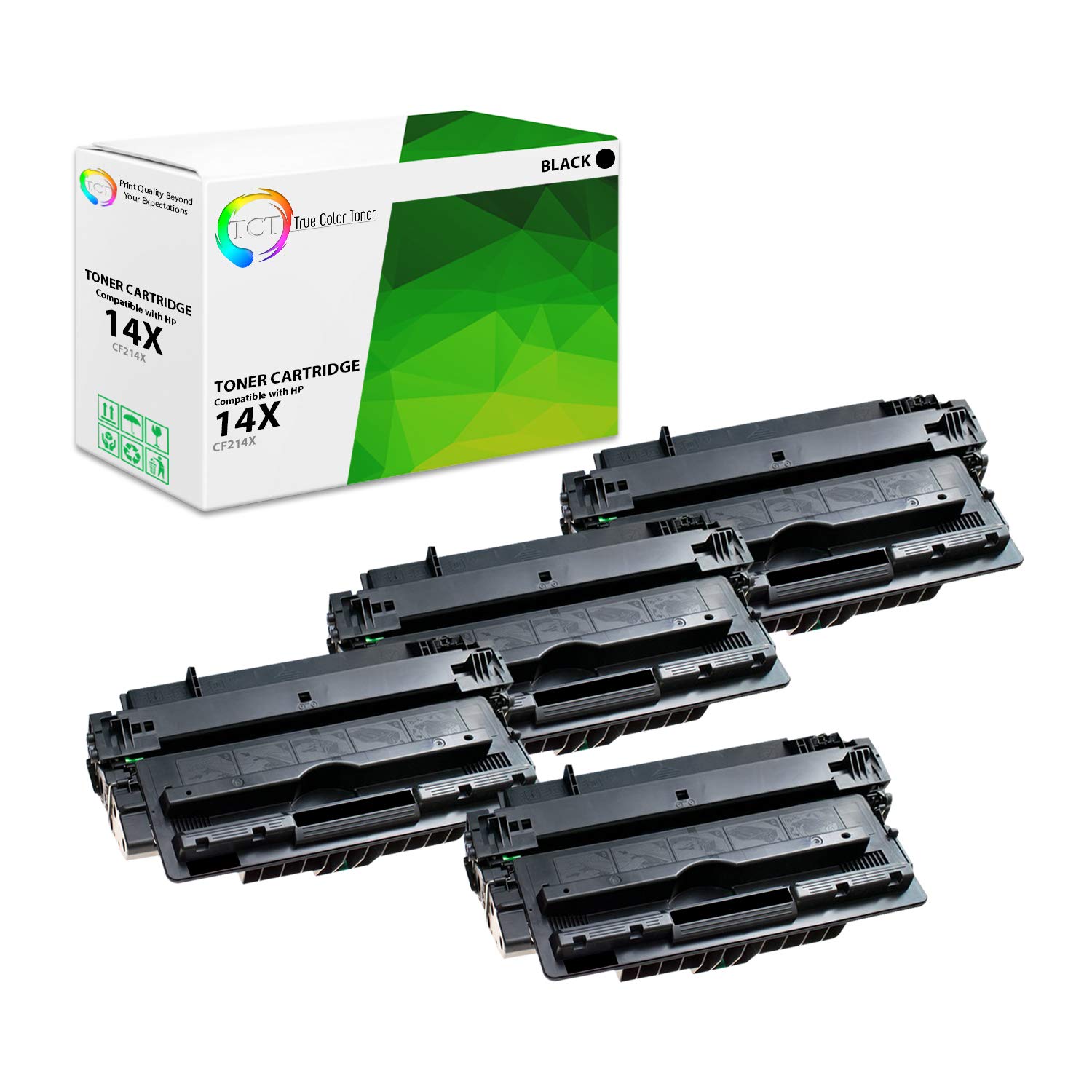 Premium HP 14X Toner Cartridge 4-Pack - Compatible for LaserJet Enterprise 700 Series (17,500 Pages) - Office & Home Printing