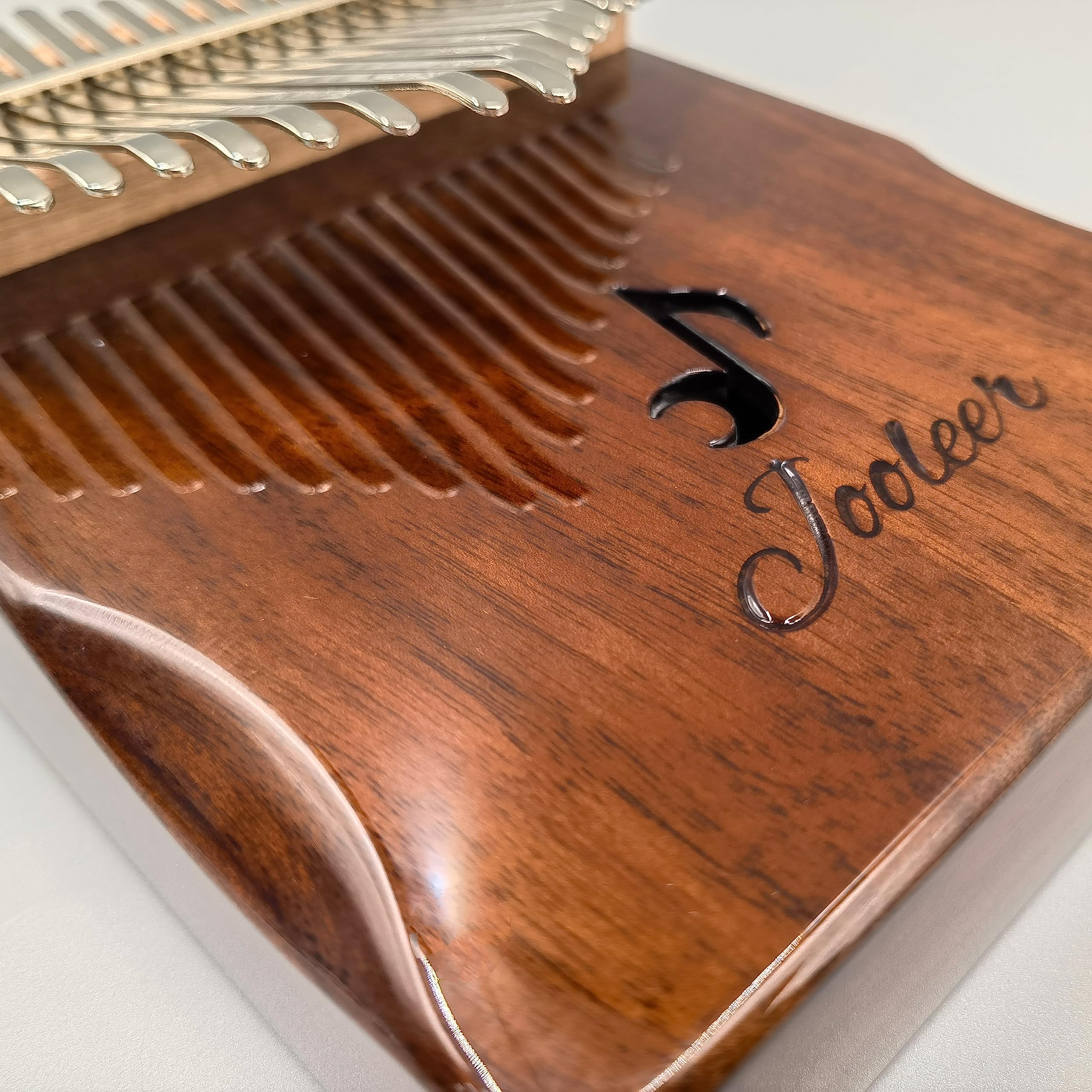 21-Key Solid Wood Kalimba Thumb Piano with Tuning Hammer, Finger Covers & Key Stickers - Portable Mbira Instrument with Carrying Case & Phone Holder - Perfect Gift for Kids, Adults & Beginners - Ideal for Music Therapy, Relaxation & Home Decor