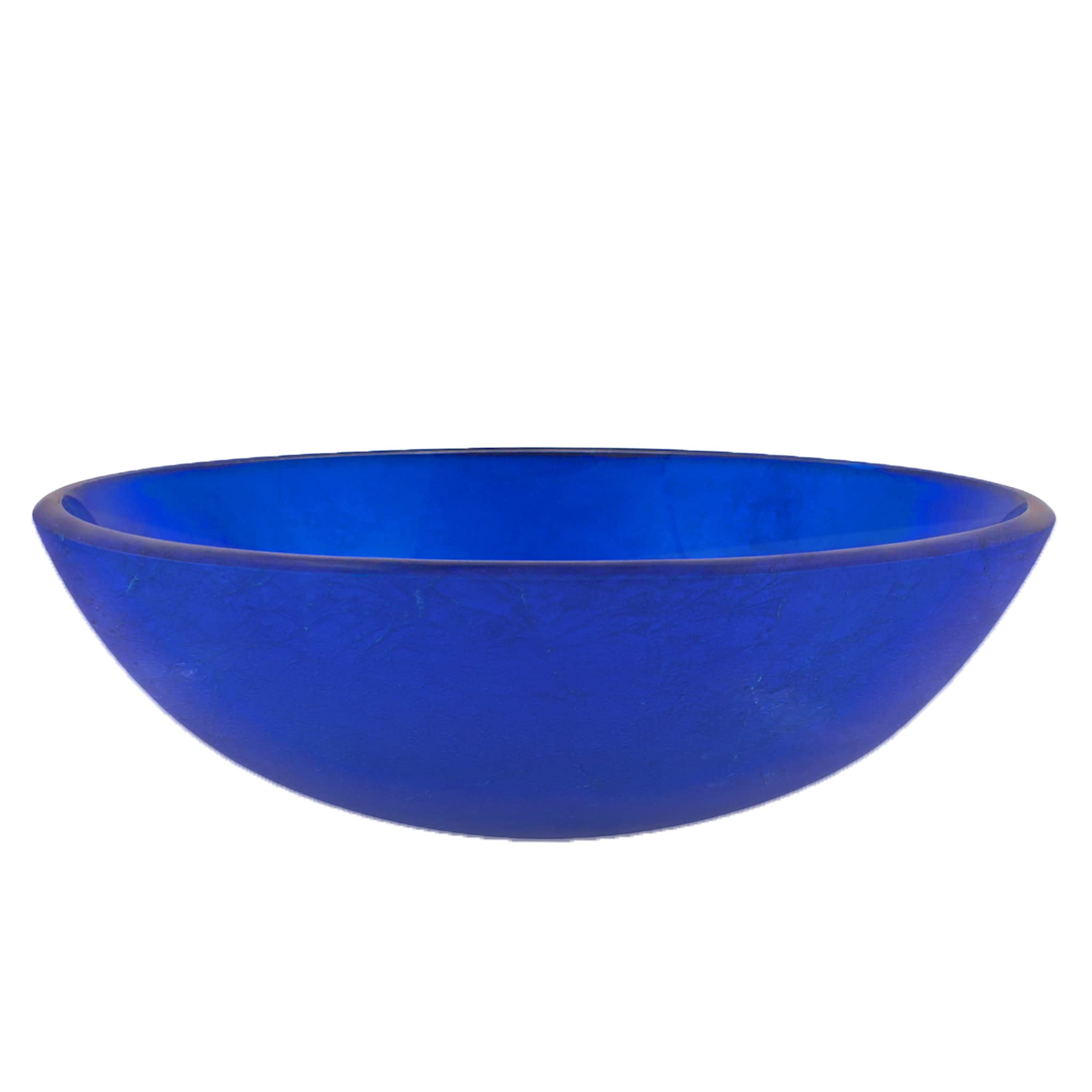 12-inch Mini VERDAZZURRO Glass Vessel Bathroom Sink - Modern Round Above Counter Basin for Powder Room, Guest Bath & Master Bathroom Vanity