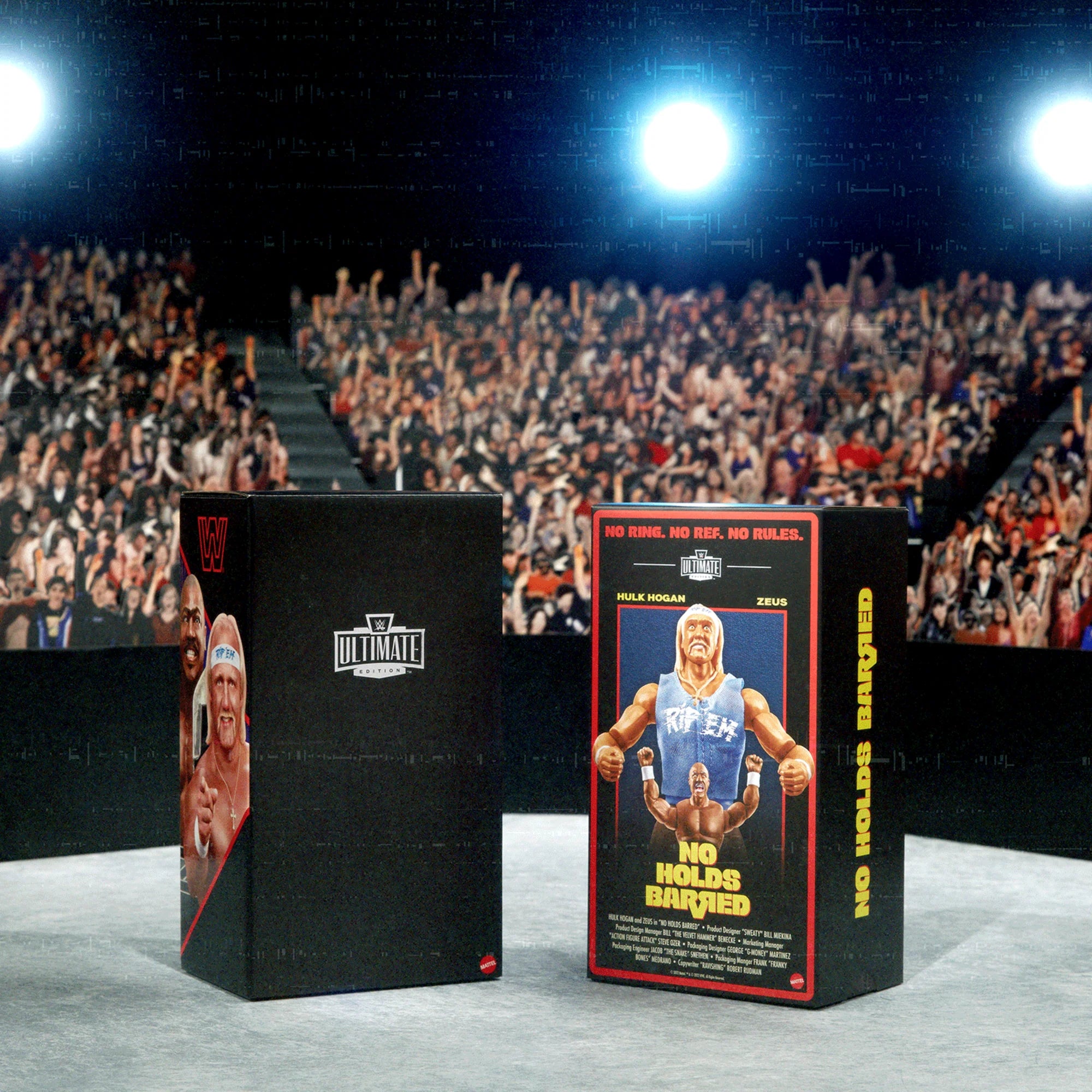 WWE Ultimate Edition Hulk Hogan & Zeus No Holds Barred Collectible Action Figures - Perfect for Wrestling Fans, Display Shelves & Gift Giving