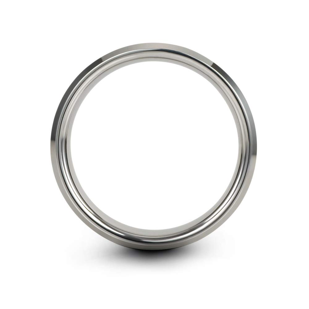Tungsten Carbide Wedding Band Ring 8mm - Blue Black Center Line with Beveled Edge for Men & Women | Brushed & Polished Finish | Custom Engraving for Anniversary & Engagement | Perfect for Everyday Wear & Special Occasions