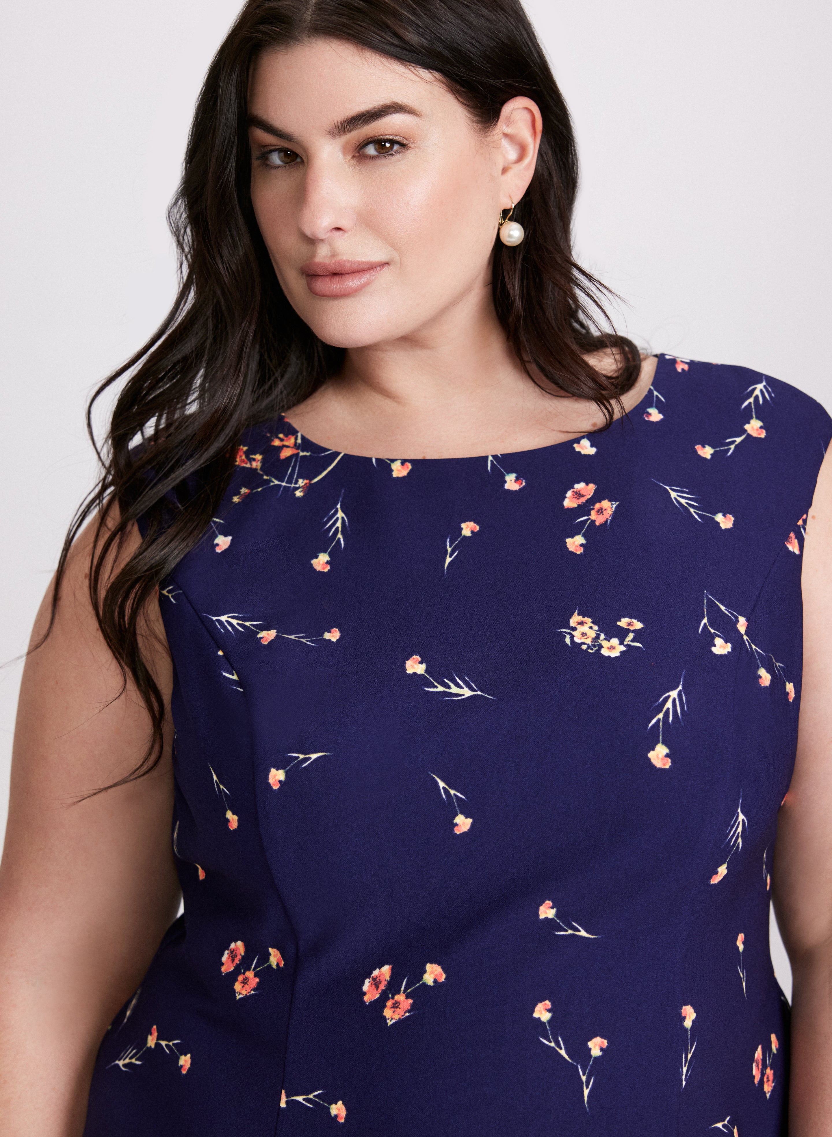 Floral Trim Dress for Women - Elegant Summer Floral Print Dress with Lace Details | Perfect for Weddings, Parties & Special Occasions