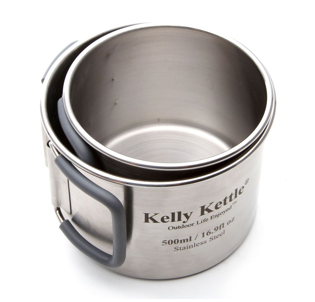 Premium Stainless Steel Camping Cup Set (350ml & 500ml) - Lightweight, Durable Travel Mugs for Outdoor Adventures, Hiking, Backpacking and Picnics