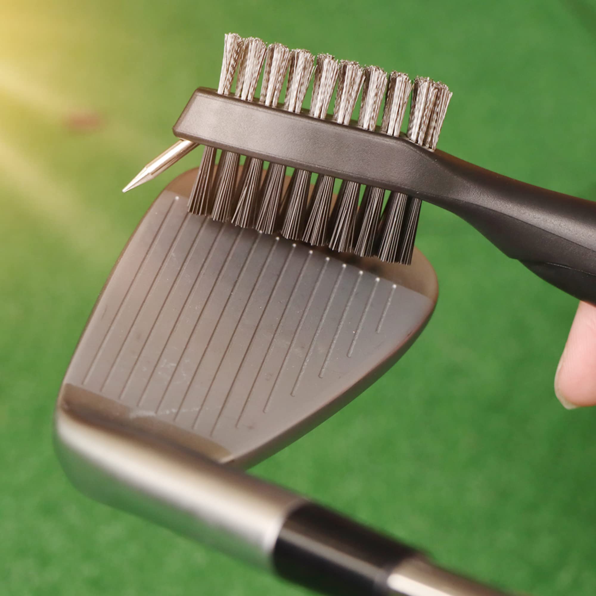 3-in-1 Golf Club Cleaning Kit with Microfiber Towel, Club Brush & Divot Tool | Premium Golf Accessories for Men & Women | Perfect for Driving Range, Course & Practice Sessions