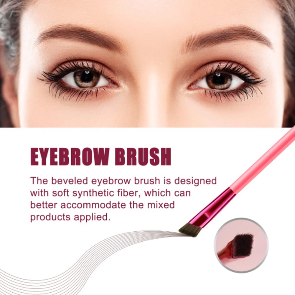 4D Eyebrow Stamp Brush Set - Ultra-Thin Angled for Realistic Brows (Light Brown) - Perfect for Daily Makeup & Salon Use