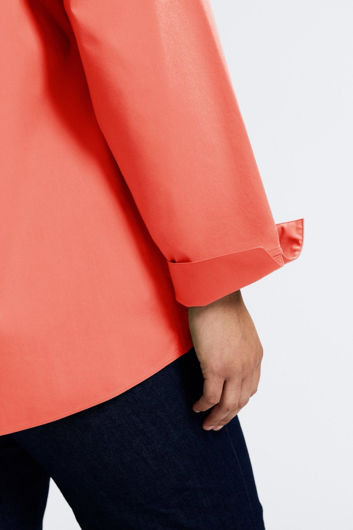 Agnes Plus Wrinkle-Free Stretch Long Sleeve Popover Shirt for Women | Comfortable Office & Casual Wear | Easy Care Business & Travel Shirt