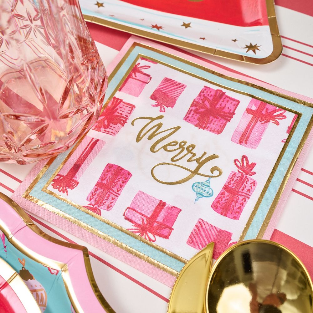 Jolly Holiday Table Setting Complete Kit - Elegant Christmas Dinnerware Set for Festive Parties & Family Gatherings
