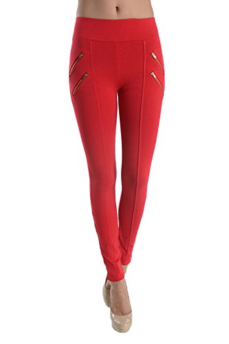 P1861 Medium Red Women's Casual T-Shirt - Soft Cotton Comfort Fit Tee for Everyday Wear, Workout & Lounge