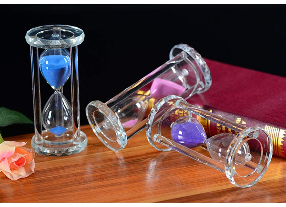 60 Minute Purple Crystal Hourglass Sand Timer - Elegant Kitchen Cooking Timer, Home Office Decor, Unique Christmas & Birthday Gift for Adults & Kids - Perfect for Baking, Meditation, Study & Time Management