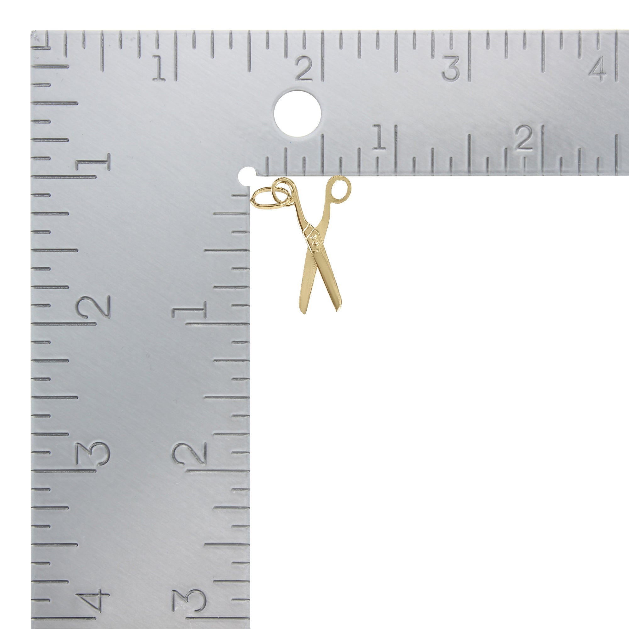 14k Yellow Gold Hairdresser Scissor Charm Pendant - Perfect Gift for Stylists, Barbers & Beauty Professionals - Salon Jewelry for Special Occasions