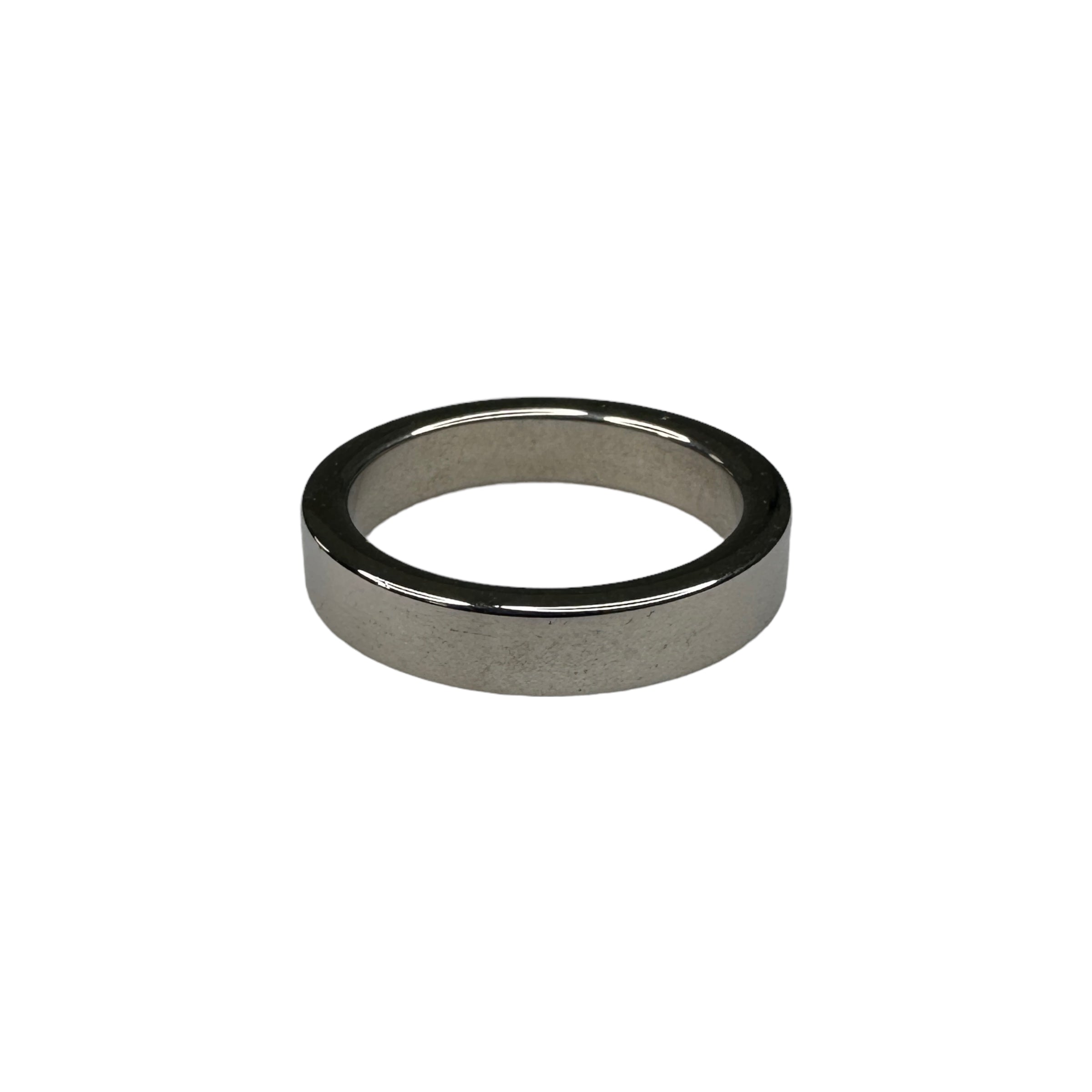 Maison Margiela Engraved Band Ring - Minimalist Unisex Silver Ring for Everyday Wear, Stackable Jewelry for Men & Women, Perfect for Casual & Formal Occasions