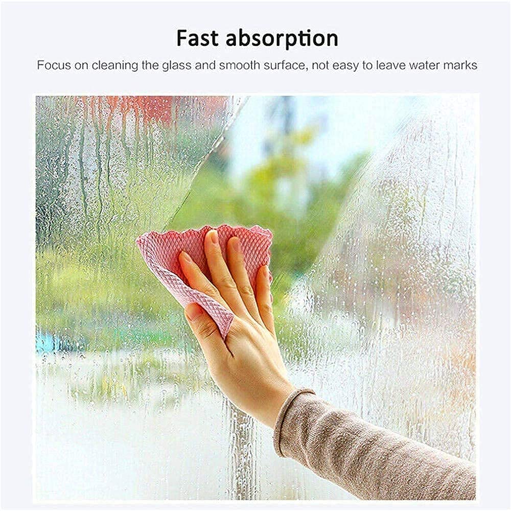 LELEBEAR Microfiber Cleaning Cloth - Streak-Free, Reusable & Lint-Free for Mirrors, Glass, Dishes, Screens & Cars (12x16 Inch, Pack of 10) | Perfect for Home, Office & Auto Detailing