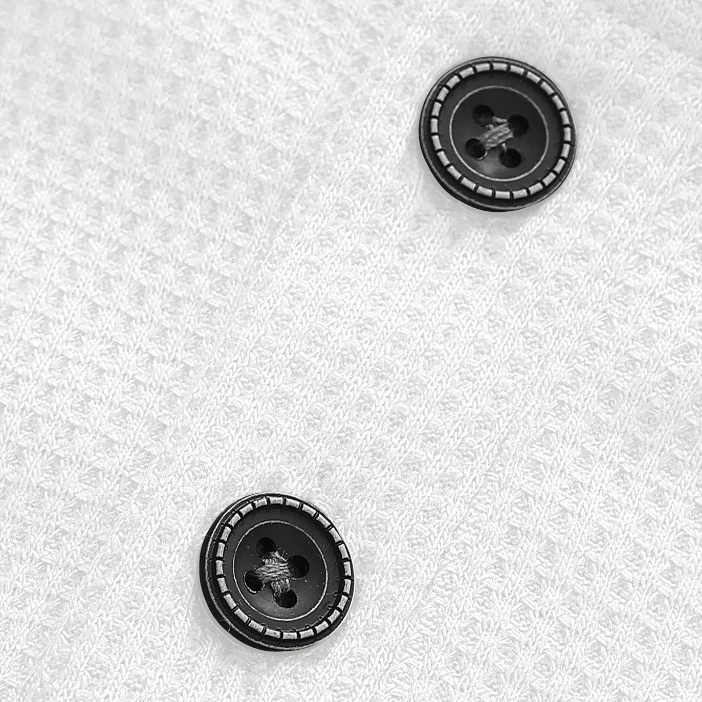 XMWEALTHY Baby Boys' 2-Pack Waffle Knit Short Sleeve Henley Shirts - Soft Cotton Toddler Tops for Playdates & Everyday Wear