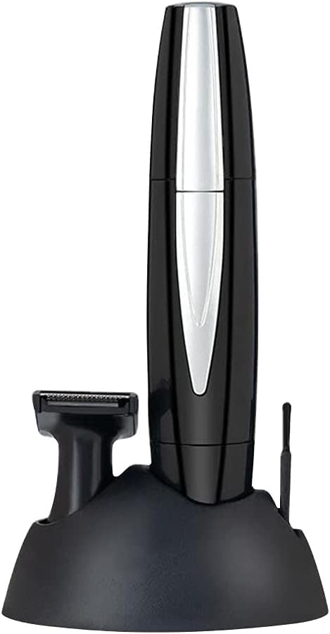 DEPILA 2-in-1 Electric Nose & Ear Hair Trimmer - USB Rechargeable Facial Hair Shaver with Eyebrow Razor - Perfect for Travel, Grooming & Personal Care