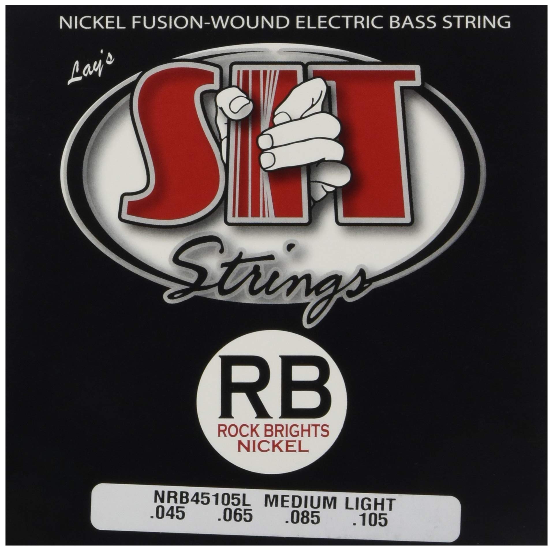 S.I.T. Fusion Wound Nickel Bass Guitar Strings - 4 String Set (45-105 Medium-Light Gauge) | Professional Quality for Rock, Jazz & Studio Recording | NRB45105L