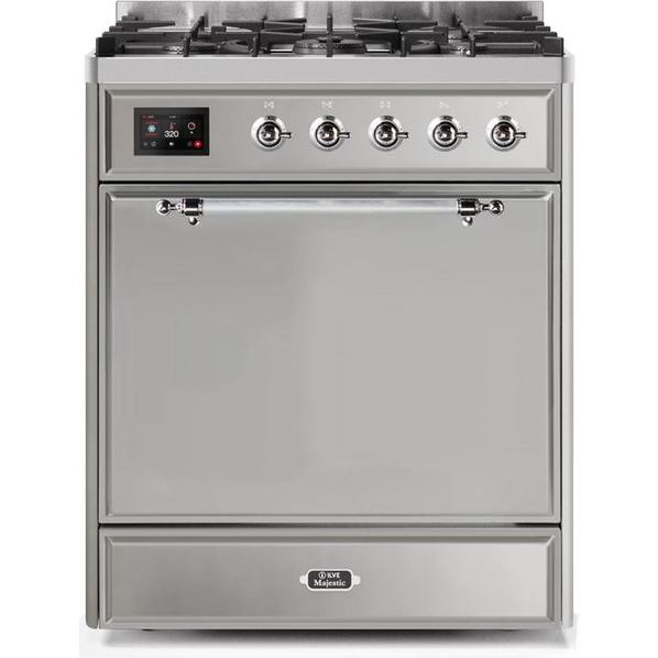 ILVE Majestic II Series 30 Inch Dual Fuel Freestanding Range - Gas/Propane Compatible (UM30DQNE3) | Professional Kitchen Appliance for Home Chefs & Cooking Enthusiasts