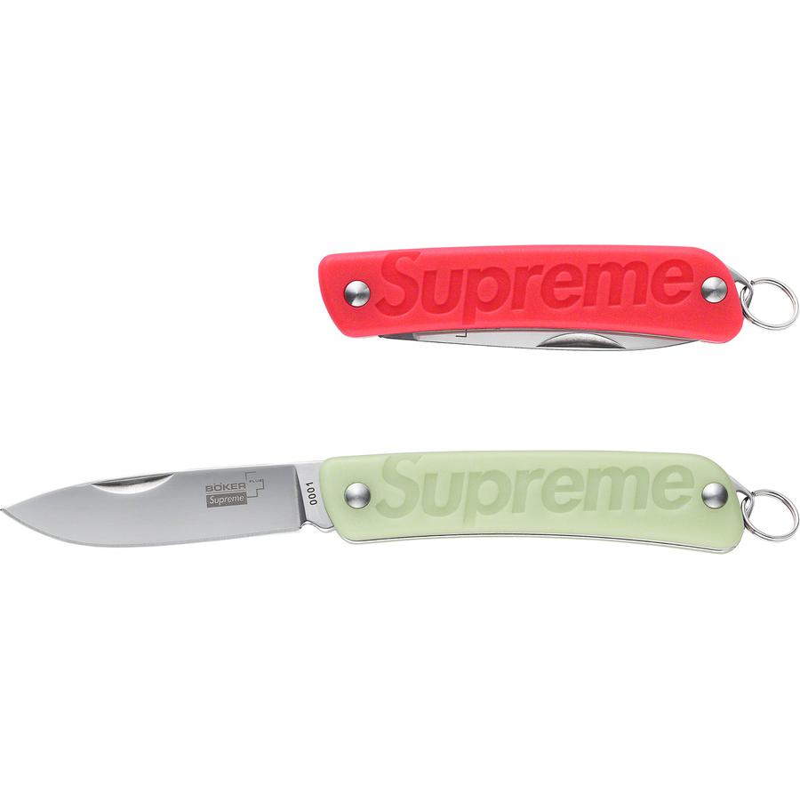 SUPREME 22FW BOKER Glow in The Dark Keychain Knife - Compact EDC Pocket Knife for Outdoor, Camping & Emergency Use