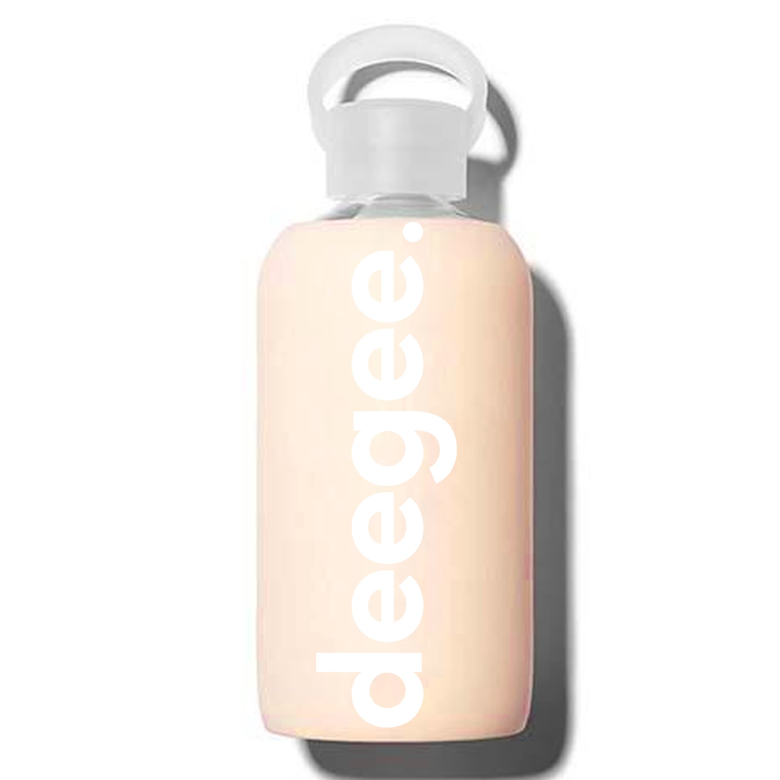 Delta Gamma Glass Water Bottle with Silicone Sleeve - 16 Oz Reusable Glass Bottle for Water or Juice - Perfect for Sorority Events, Gym, School & Outdoor Activities