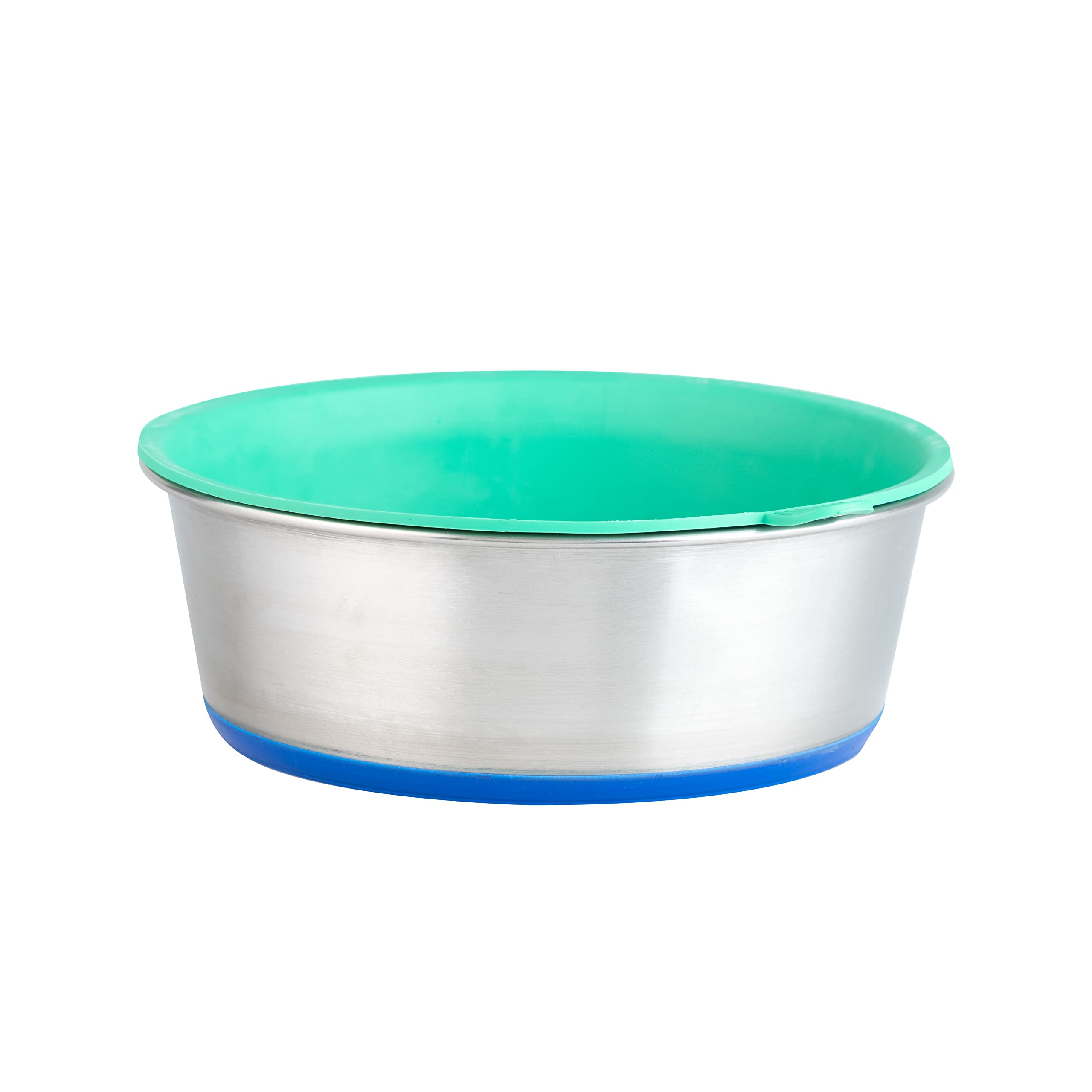 Non-Slip Stainless Steel Dog Bowl for Large Dogs - 7 Cup Capacity Pet Food & Water Dish with 3 TPE Inserts - Durable Anti-Slip Dog Feeder Perfect for Home, Kitchen & Outdoor Use