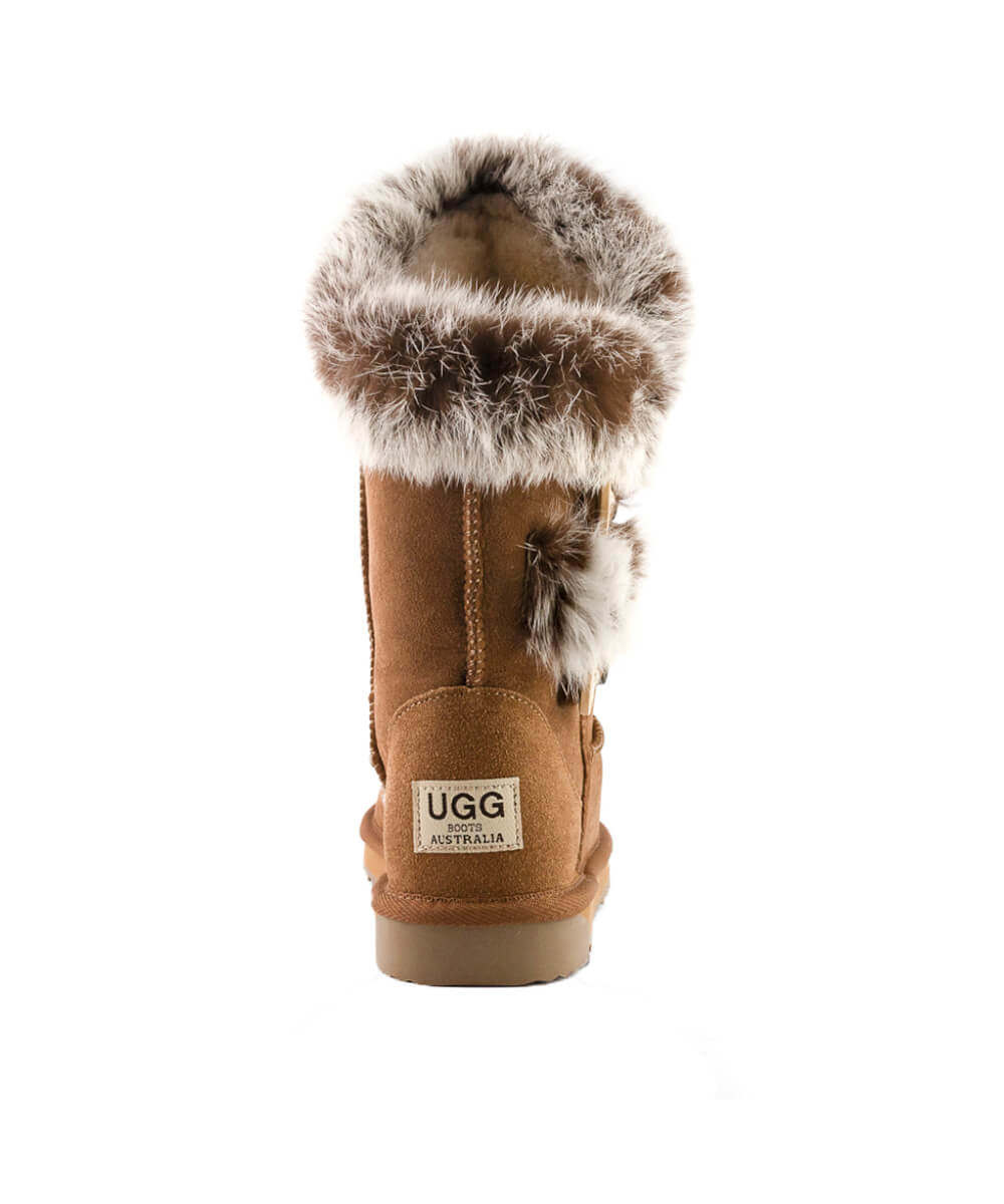 Women's UGG Classic Rabbit Fur Boots - Cozy Winter Snow Boots for Women, Perfect for Cold Weather, Outdoor Activities & Casual Wear