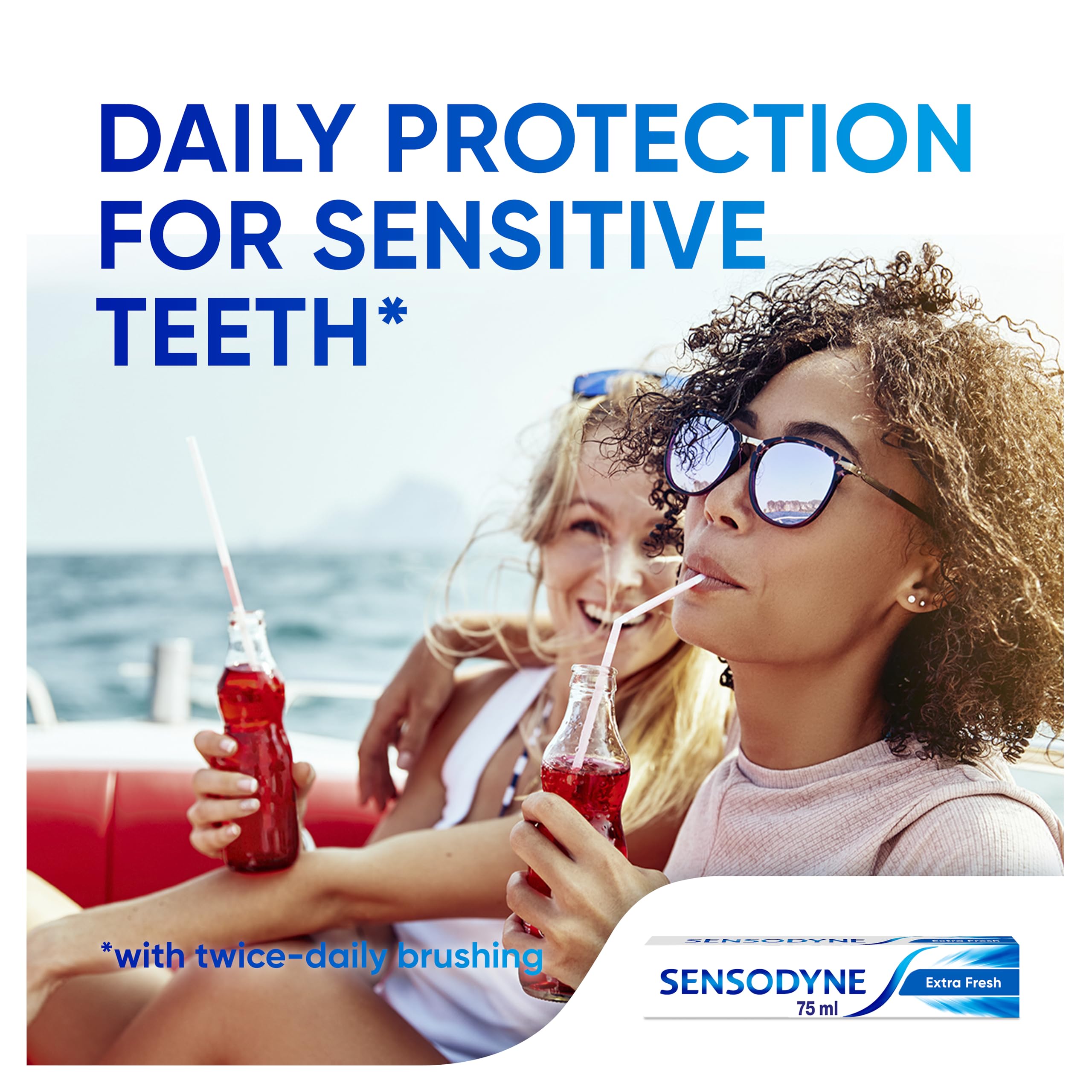 Sensodyne Toothpaste for Sensitive Teeth - Daily Care Extra Fresh Mint Flavor 75ml - Relieves Tooth Sensitivity & Freshens Breath for Daily Oral Hygiene