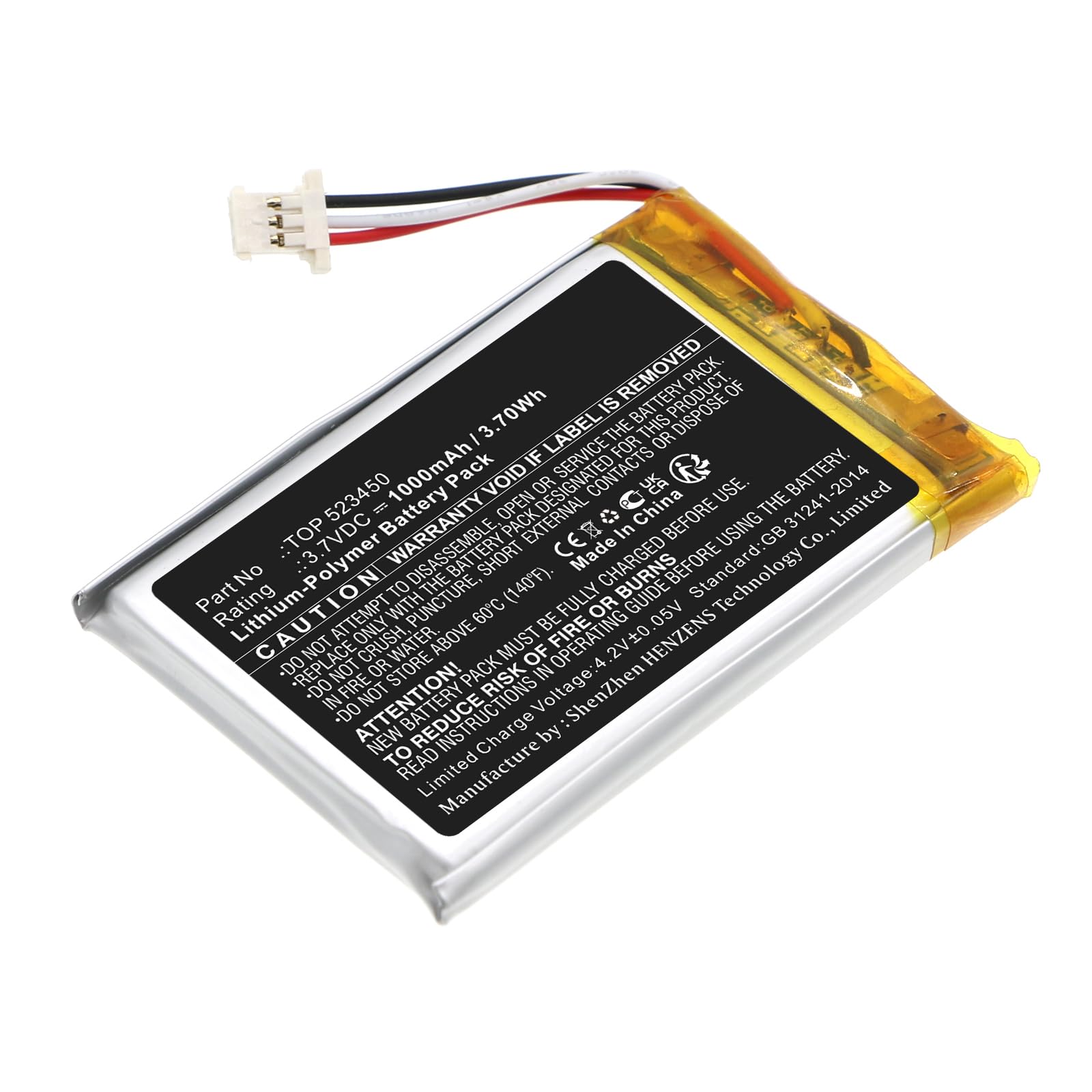Synergy Digital GPS Battery - 1000mAh Li-Polymer Replacement Battery for Rand McNally TND-540 GPS & TOP 523450 - Long Lasting Power for Road Trips & Truck Navigation