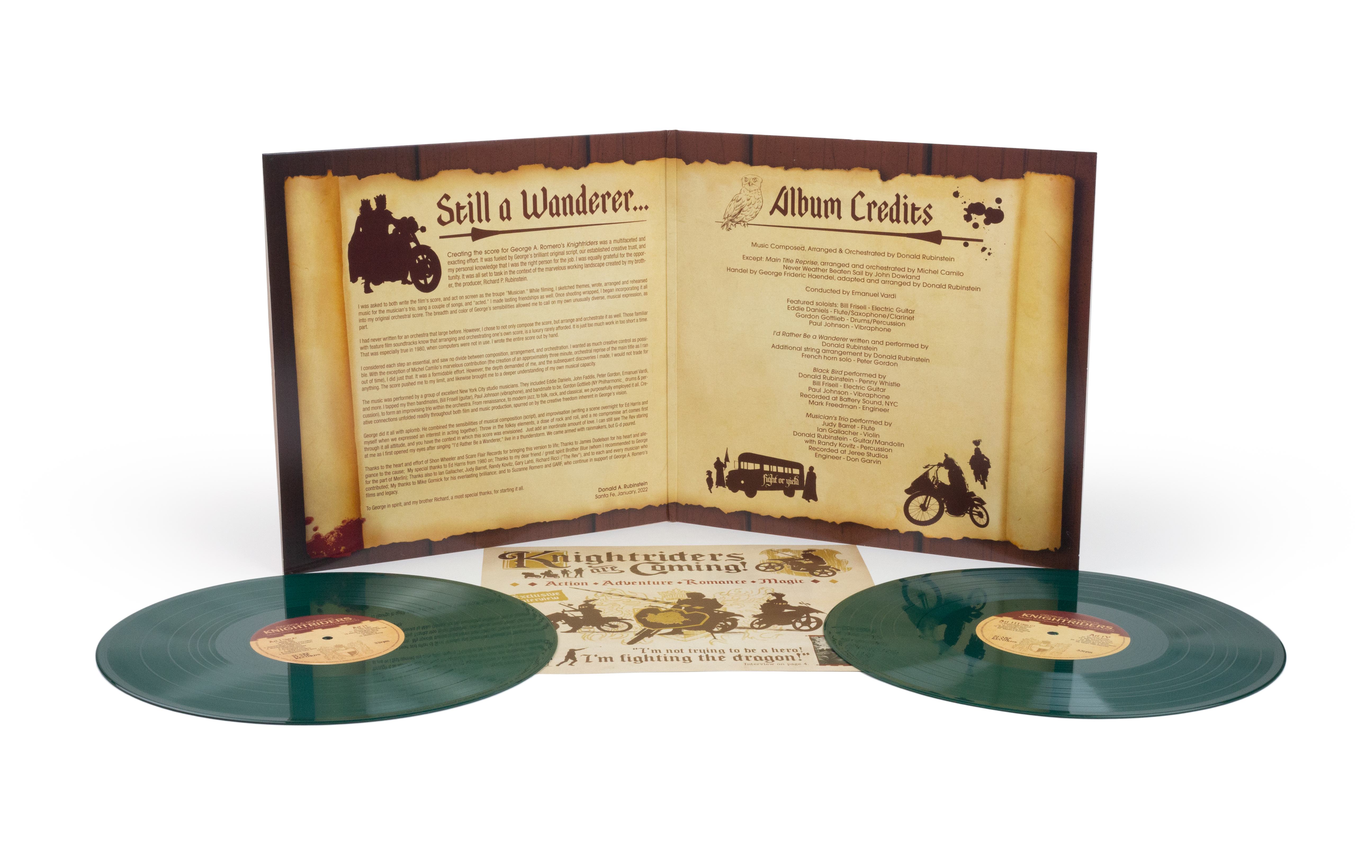 George A. Romero's Knightriders Original Motion Picture Soundtrack 2xLP Vinyl Record - Mondo Exclusive Limited Edition | Perfect for Movie Collectors & Vinyl Enthusiasts