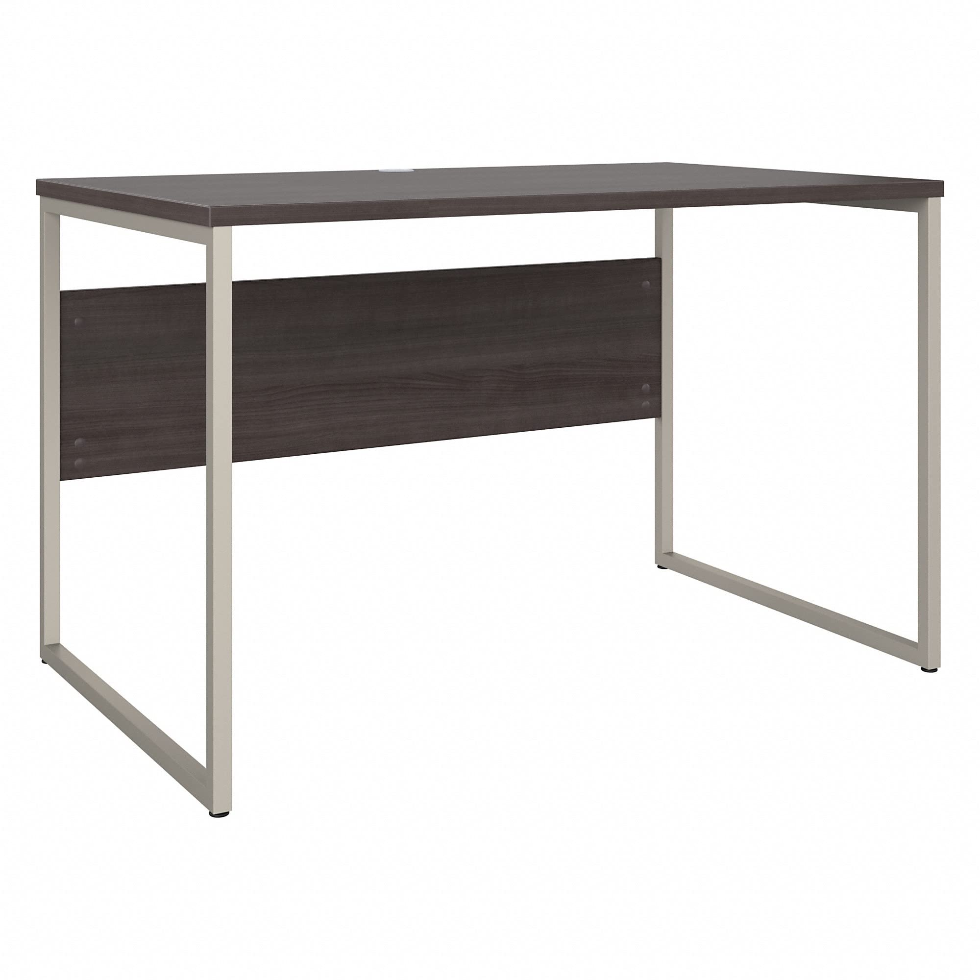 Bush Business Furniture Hybrid Computer Table Desk with Metal Legs, 48W x 30D, Storm Gray - Home Office Desk for Remote Work & Study, Ergonomic Workstation for Small Spaces