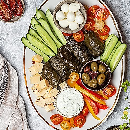 Kontos Foods Dolmas Stuffed Grape Leaves with Rice - Ready to Eat Kosher Vegan Snack | Perfect for Greek Mezze Platter, Charcuterie Boards, or Mediterranean Appetizers | Canned Dolmades for Easy Entertaining & Quick Meals