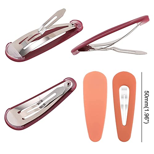 FAMEZA 20 Pack Hair Clips for Women & Girls - Acrylic Metal Snap Barrettes, Matte Hairpins Fashion Accessories for Kids & Teens - Perfect for School, Parties, and Everyday Styling