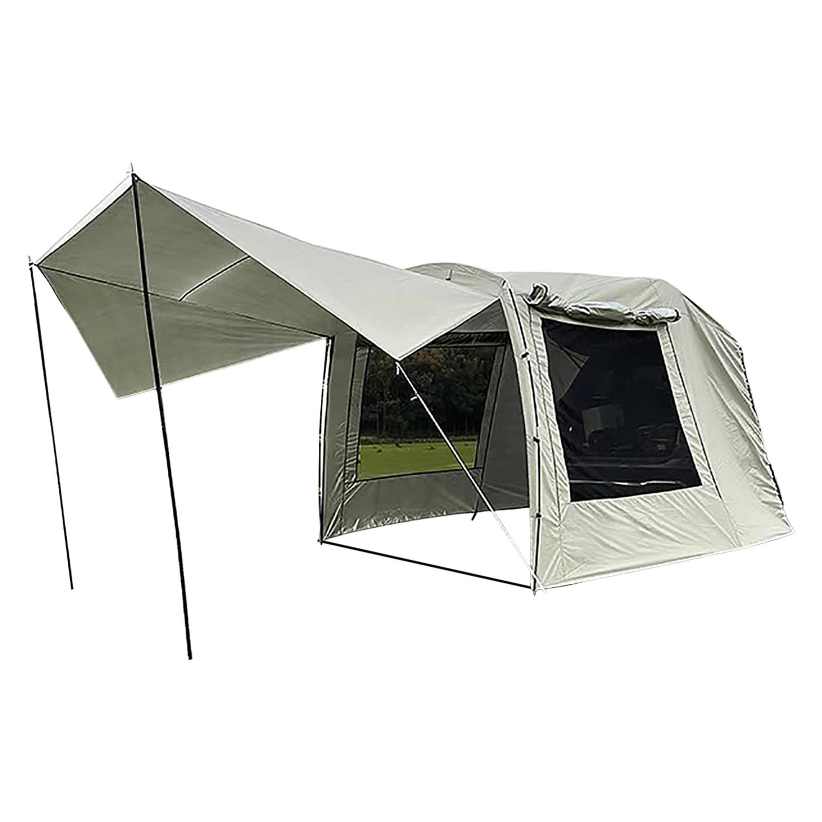 BommFu SUV Family Camping Tent with Tailgate Awning - 5-6 Person Car Tent for SUV, MPV, Hatchback, Minivan, Sedan | Perfect for Outdoor Adventures, Road Trips & Tailgating Parties