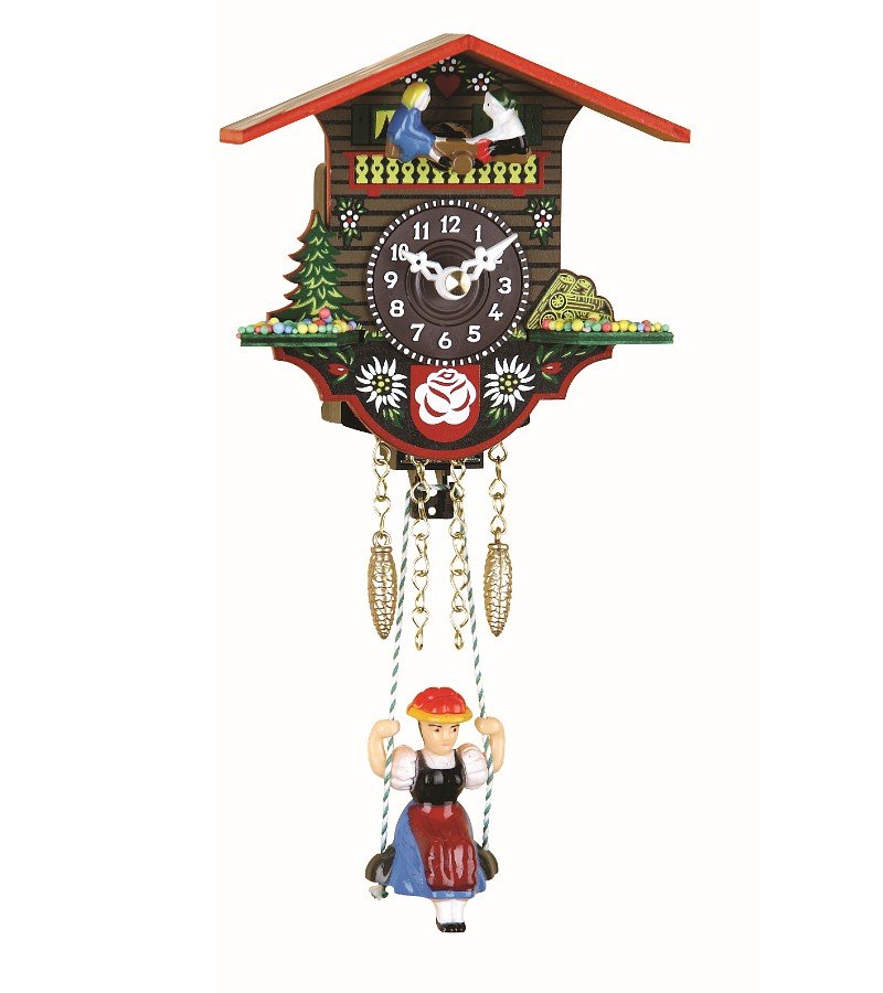 Authentic Black Forest Cuckoo Clock - Handcrafted Swiss Chalet Style Wall Clock with Moving Figures & Bird Sounds | Perfect for Home, Office & Cabin Decor