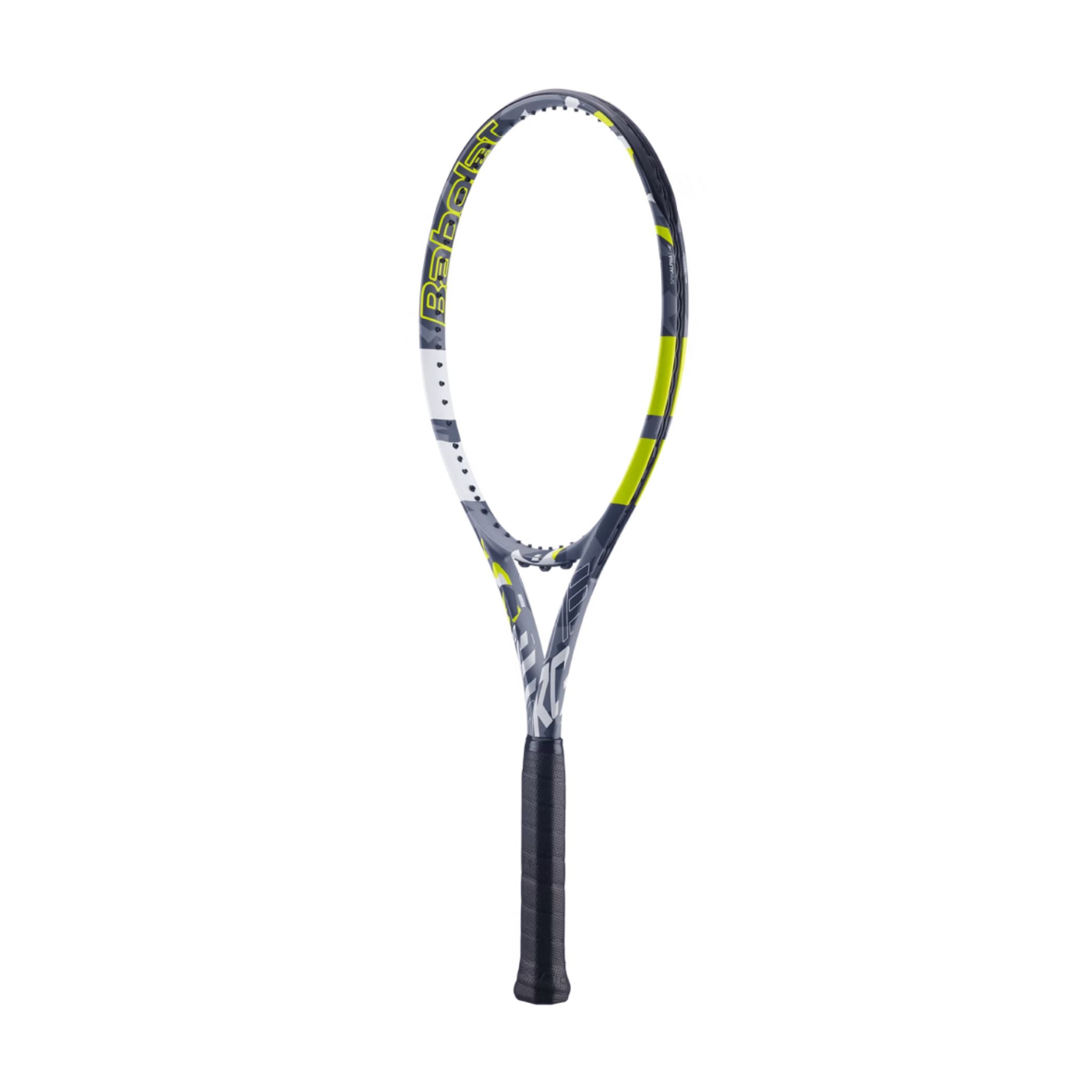 Babolat Evo Aero Unstrung Tennis Racquet [Grey/Yellow] | Lightweight Performance Racket for Competitive Play | Perfect for Tournaments & Practice Sessions
