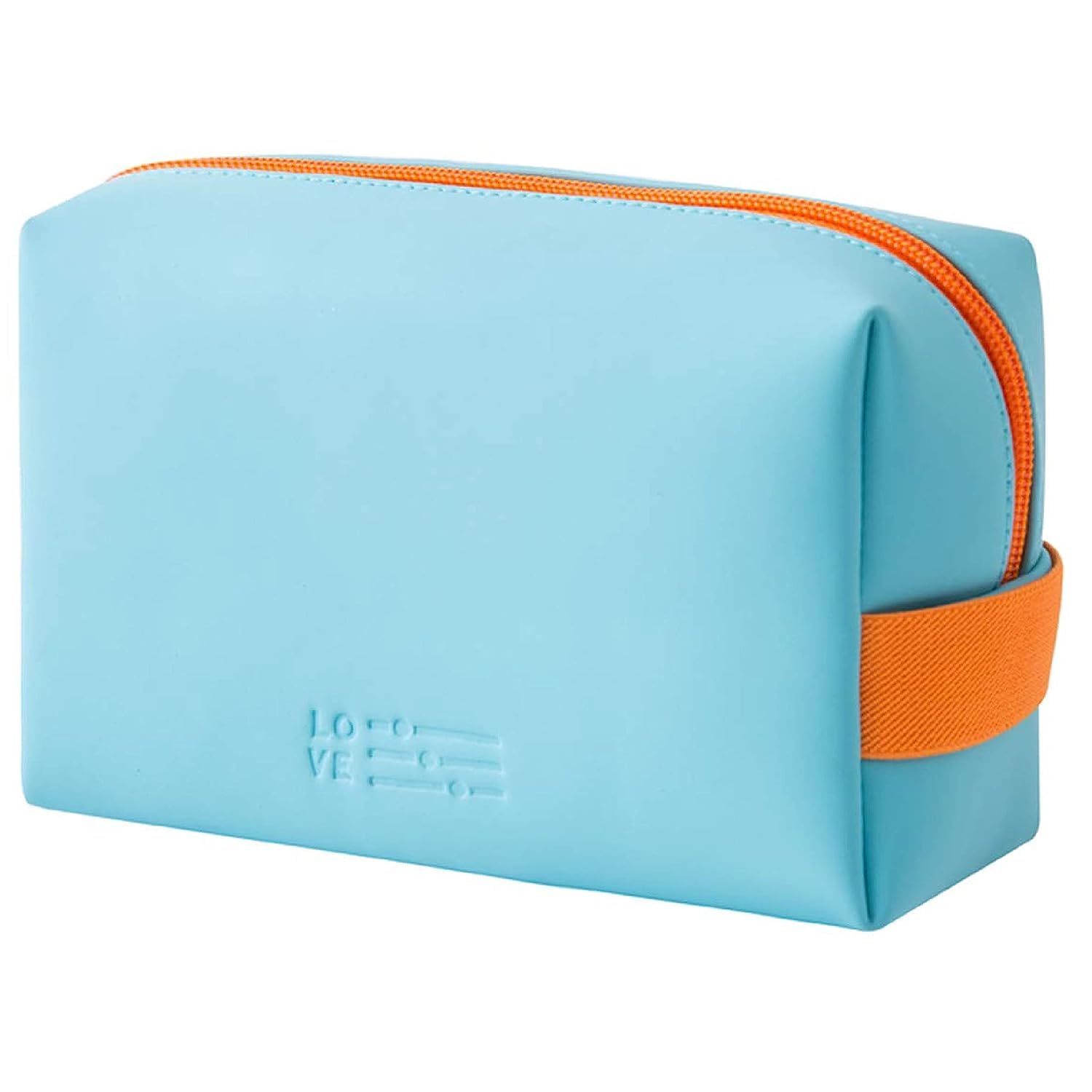 FASTUNBOX Large Capacity Waterproof Cosmetic Travel Bag - Makeup Organizer Storage Pouch for Women, Sky Blue (Small) | Perfect for Air Travel, Gym & Weekend Getaways