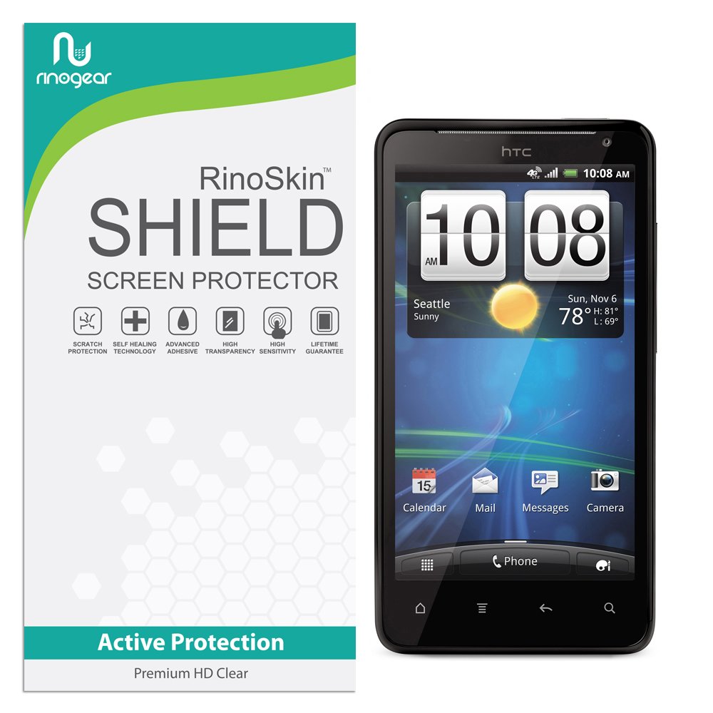 RinoGear Screen Protector for HTC Vivid | AT&T Compatible | Case-Friendly Flexible TPU Film | Full Coverage Clear Protection | Perfect for Work, Travel & Everyday Use