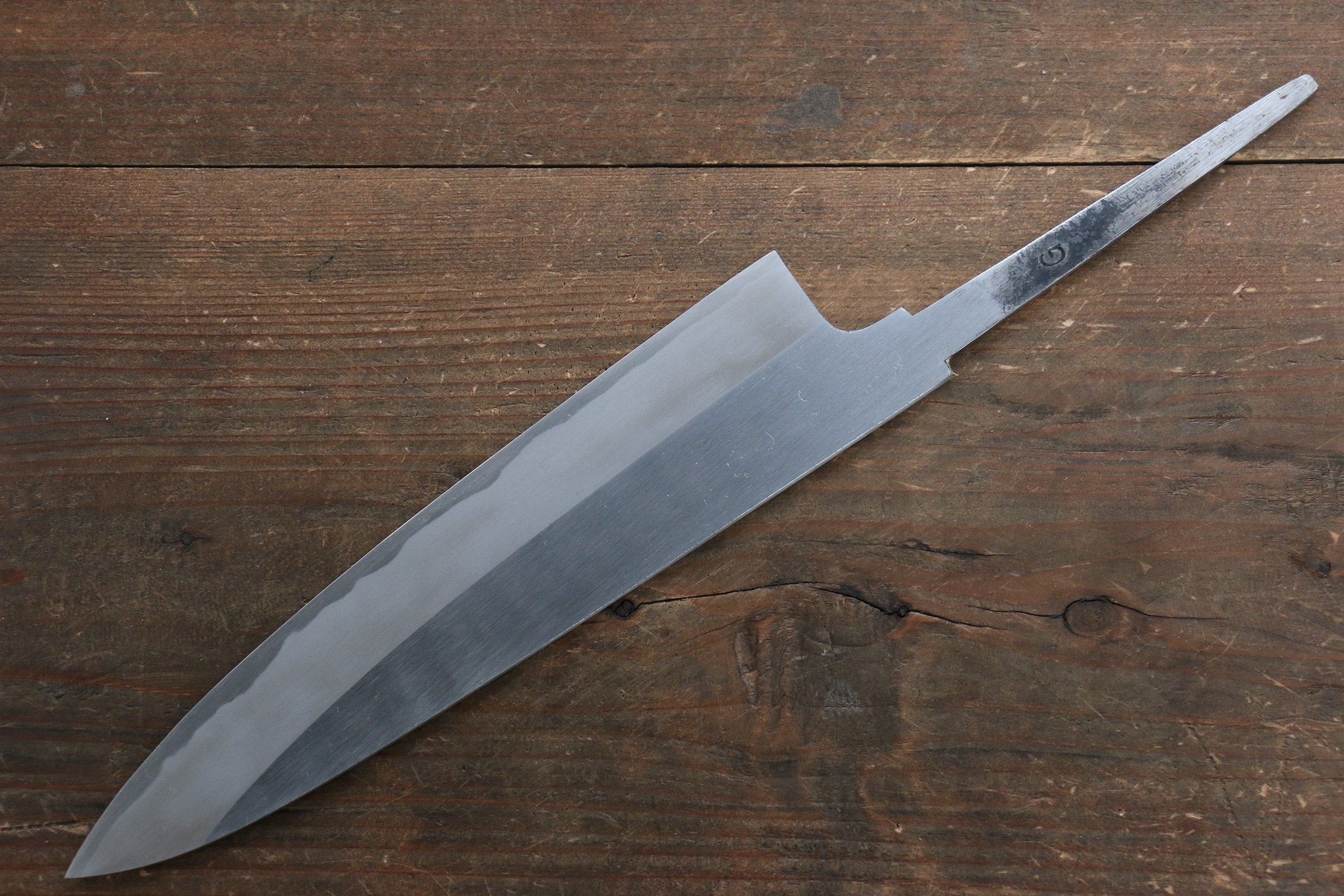 Minamoto Akitada Hontanren Blue Steel No.2 Gyuto 210mm Japanese Chef Knife - Blade Only for Professional Cooking & Sushi Preparation