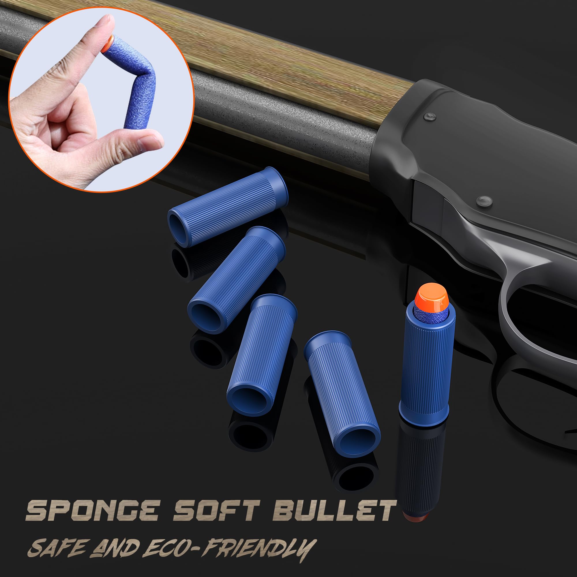 Shell Ejecting Toy Shotgun with Soft Bullets - Lever Action Design for Kids & Adults 14+ - Perfect for Outdoor Play, Nerf Battles & Target Practice